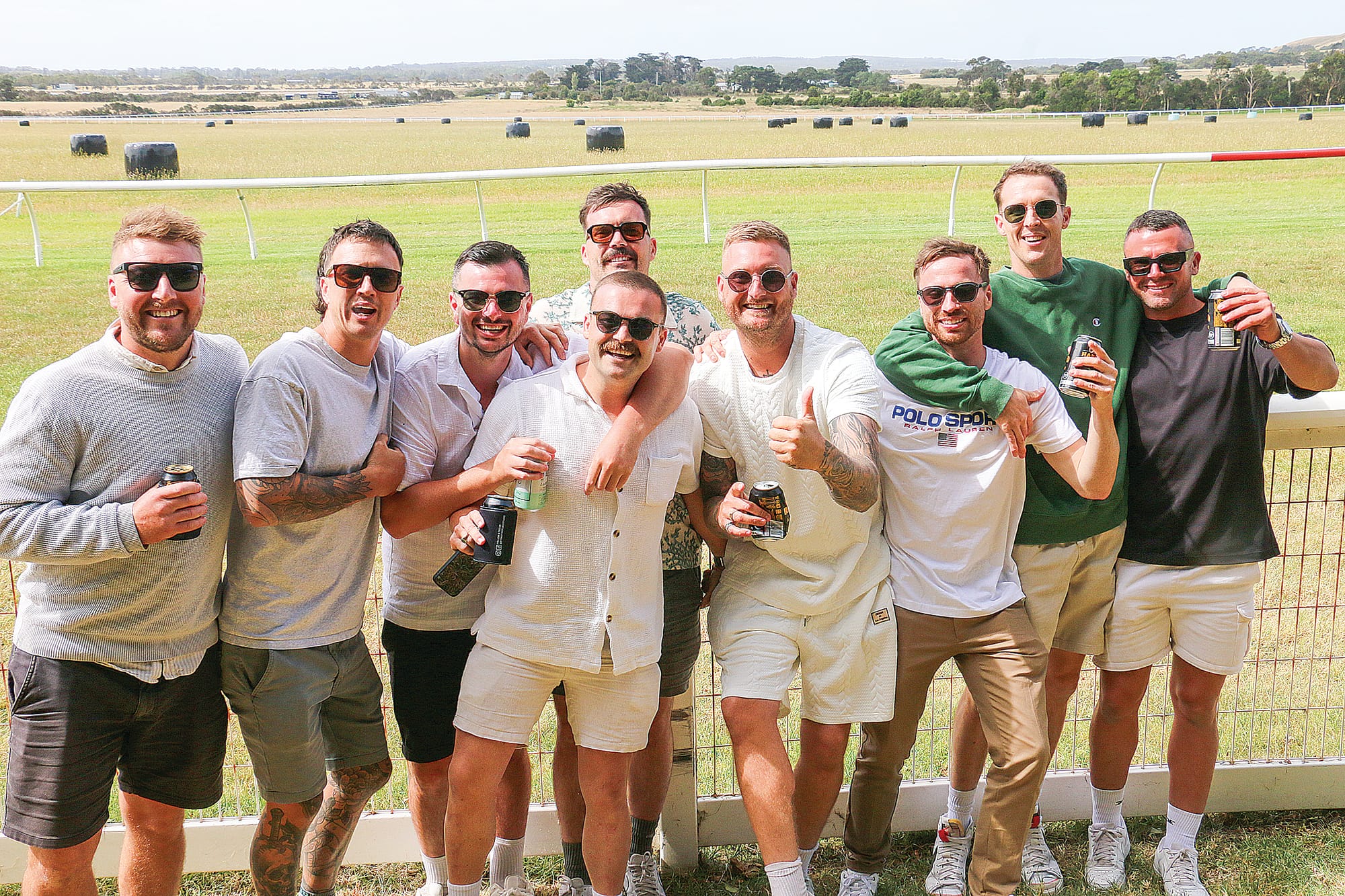 Ryan, Liam, Brayden, Xavier, Jamie, Clayton, Nick, Jack and Fabio from Mornington had a great afternoon at the Woolamai Races on Saturday.