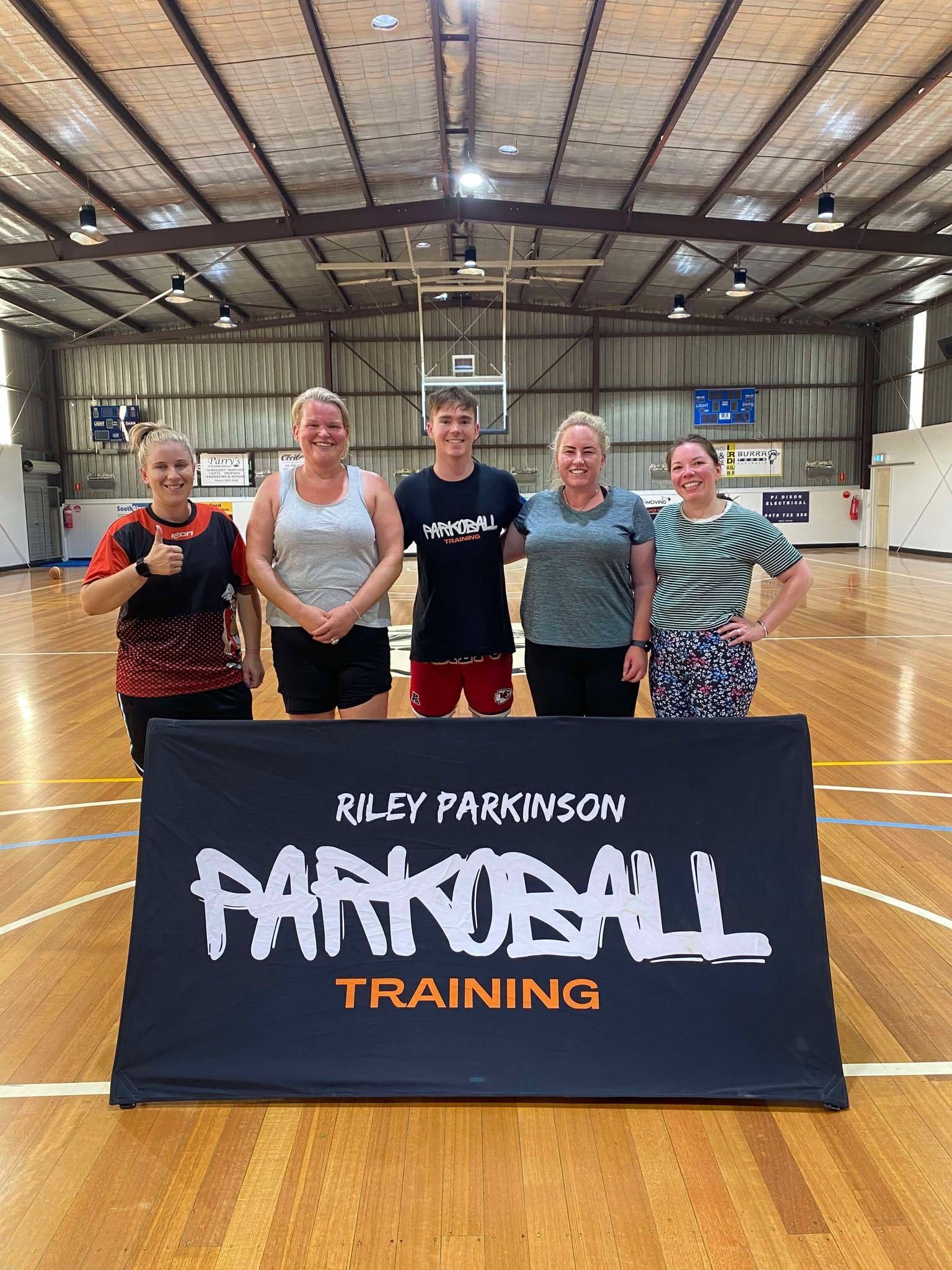 Coreen Mechielsen, Emily Campbell, Riley Parkinson, Sarah Jackson, and Nicole Treloar at Poowong’s skills development day.