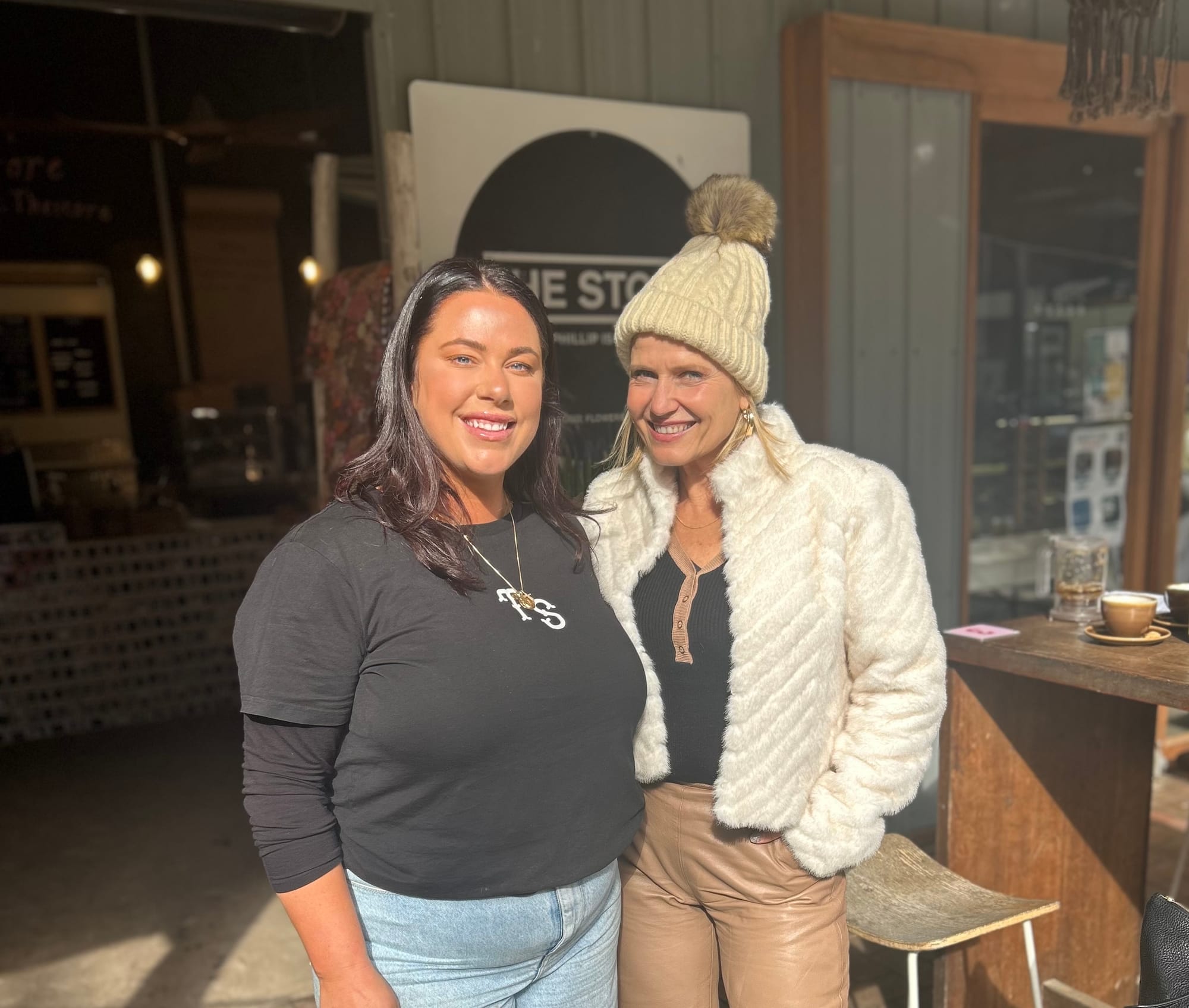 Shaynna Blaze stops in at The Store and says hello to owner Courtney.