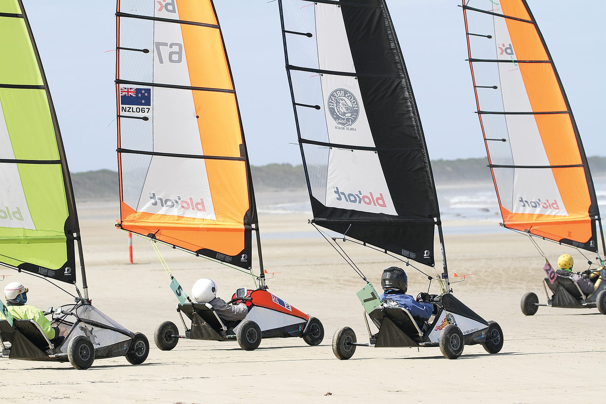 Racing in the 2025 Australian Blokart Championships at Waratah Bay. B45_1225