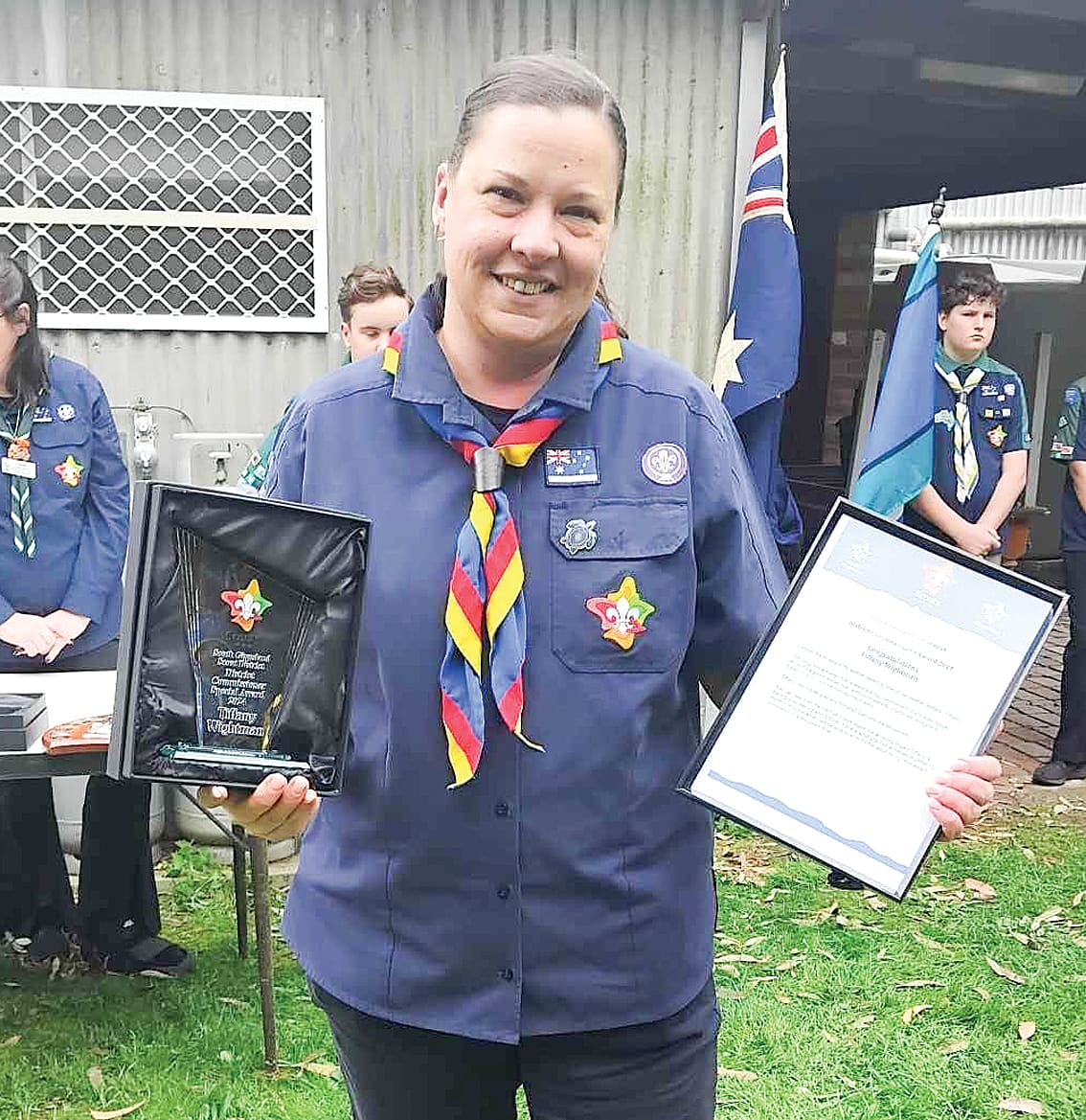 The District Commissioner Special Award went to Tiffany Wightman.