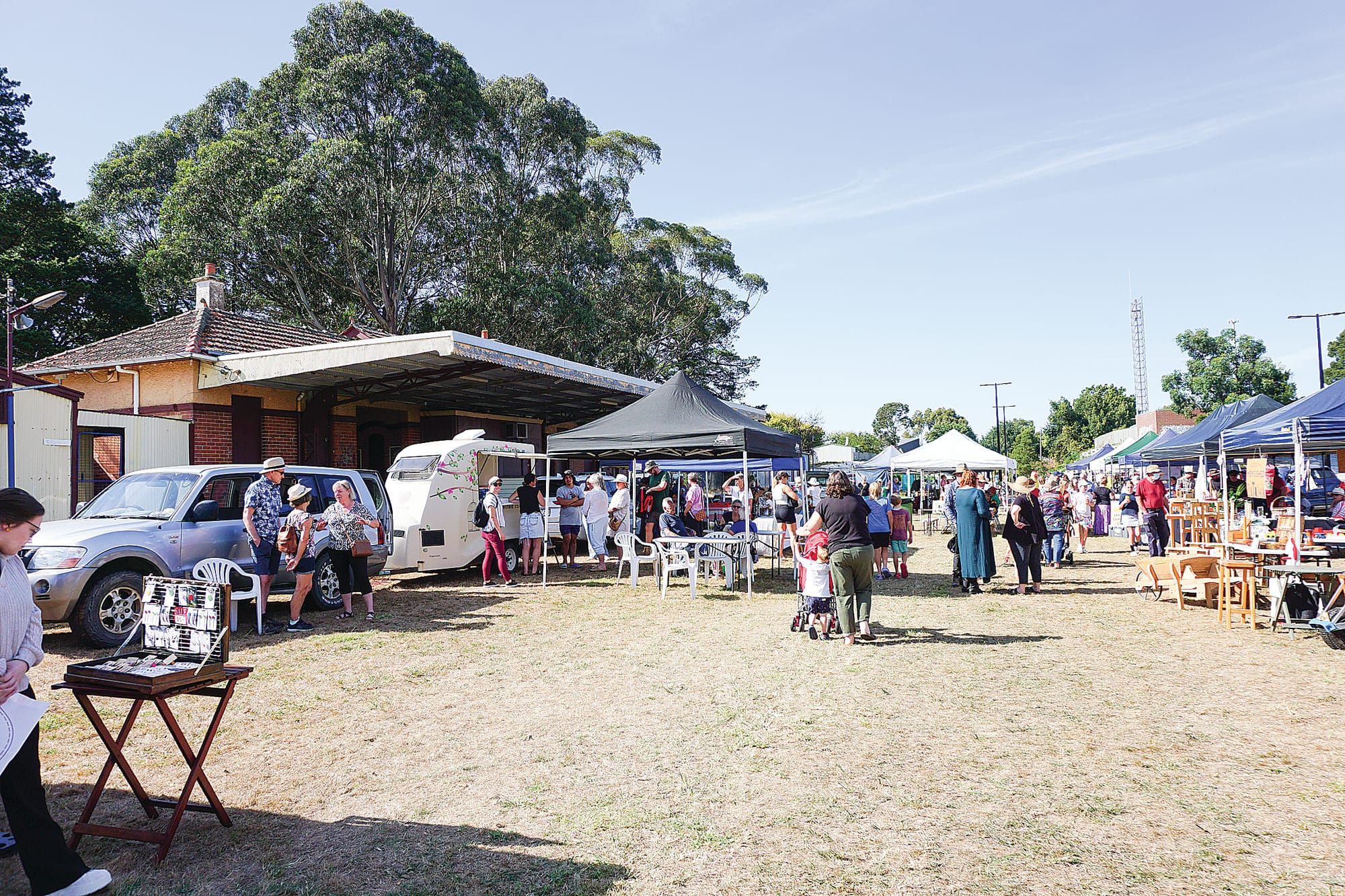 The crowds appeared to be very impressed with the market’s new location.