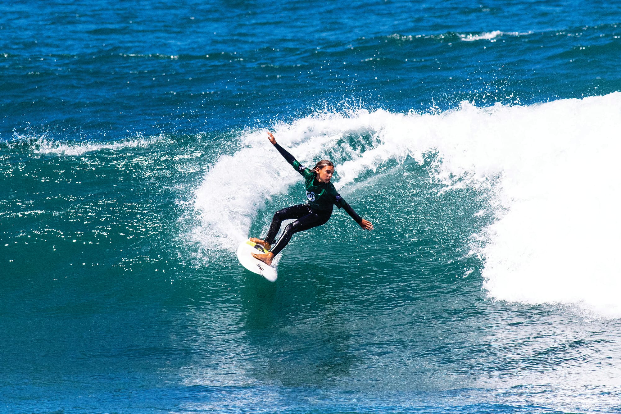 Inverloch local Arch Rayner in action over the weekend in the Under 14 Boys division at Bells.