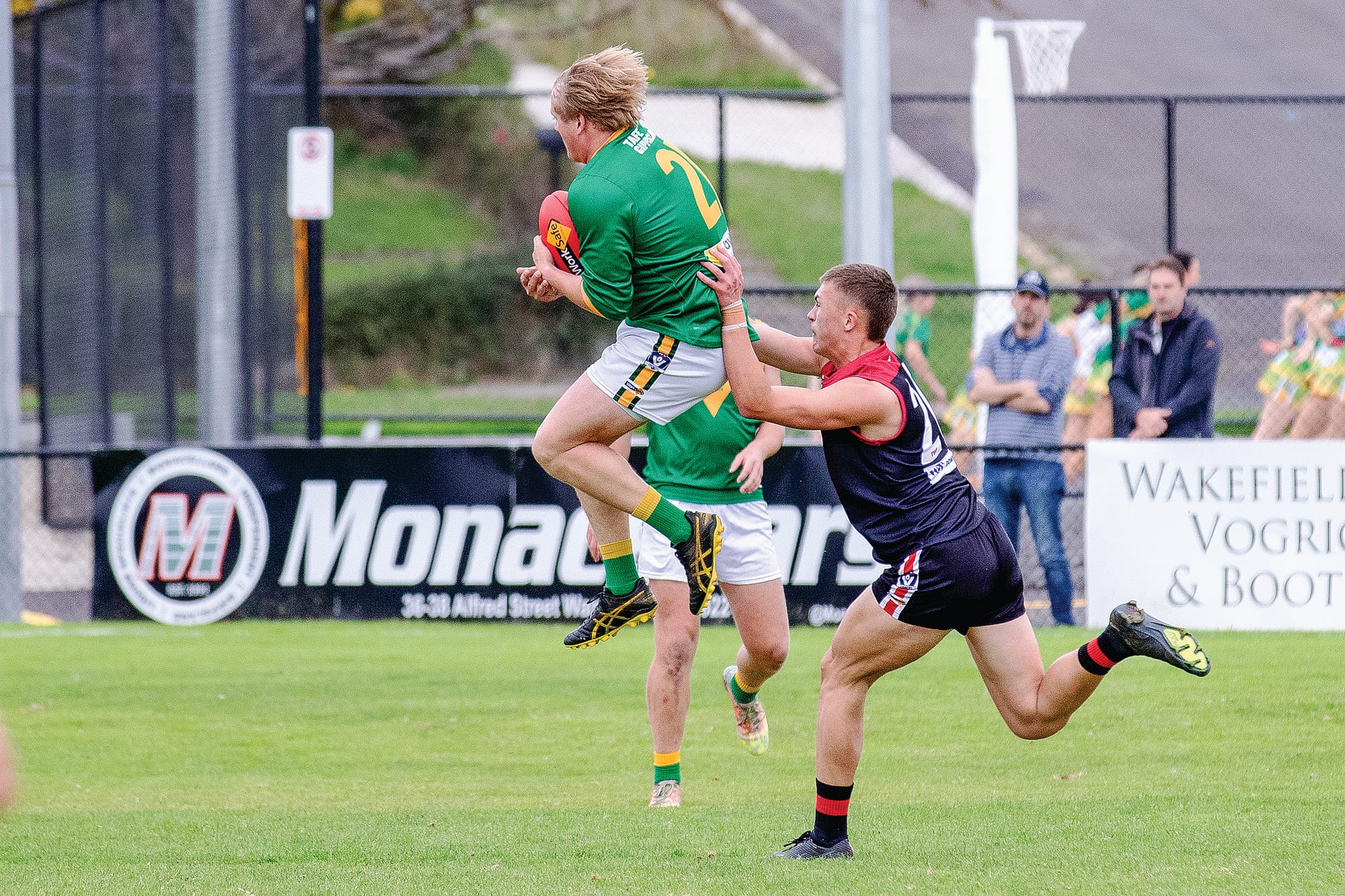 Jack Ginnane was a key player as always for the Parrots, scoring an incredible 11 goals against Warragul. Photo: Mark Drury