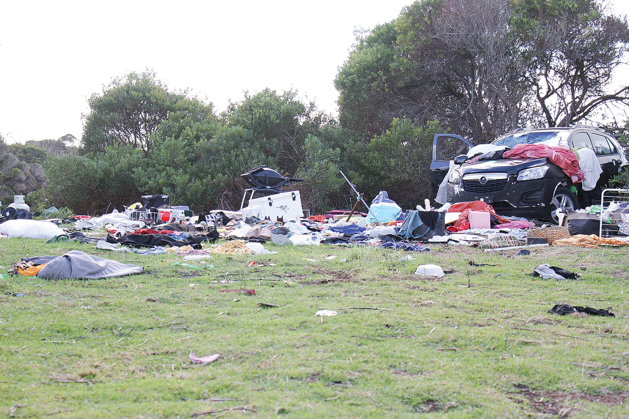 What a mess, as road reserve left in a shocking state after squatters leave