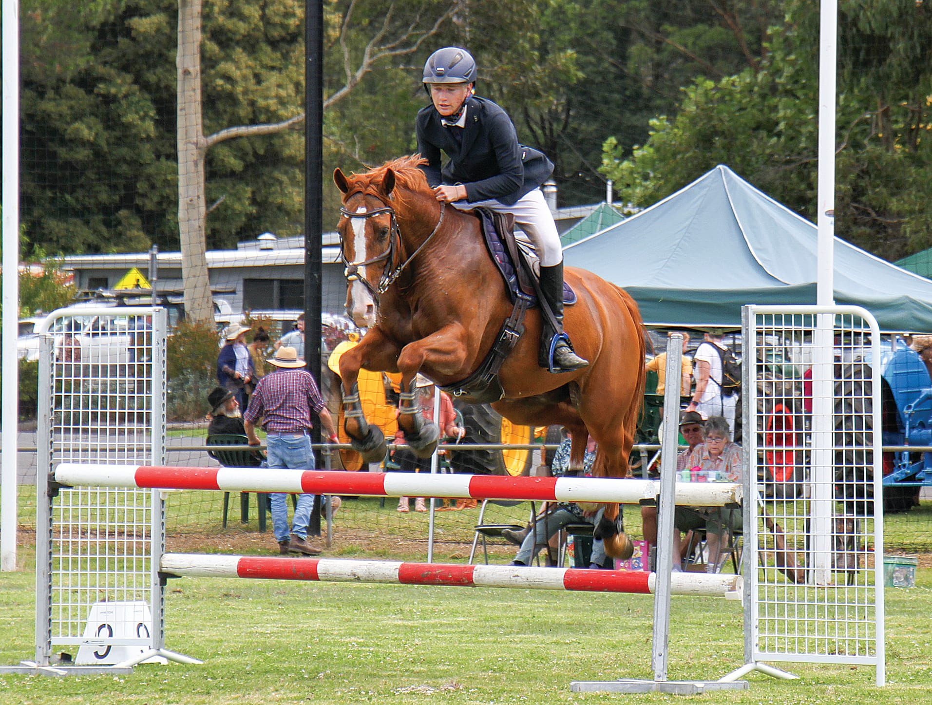 Jules Fulkerson from Fish Creek riding Voharen at the Foster Show B87_0825