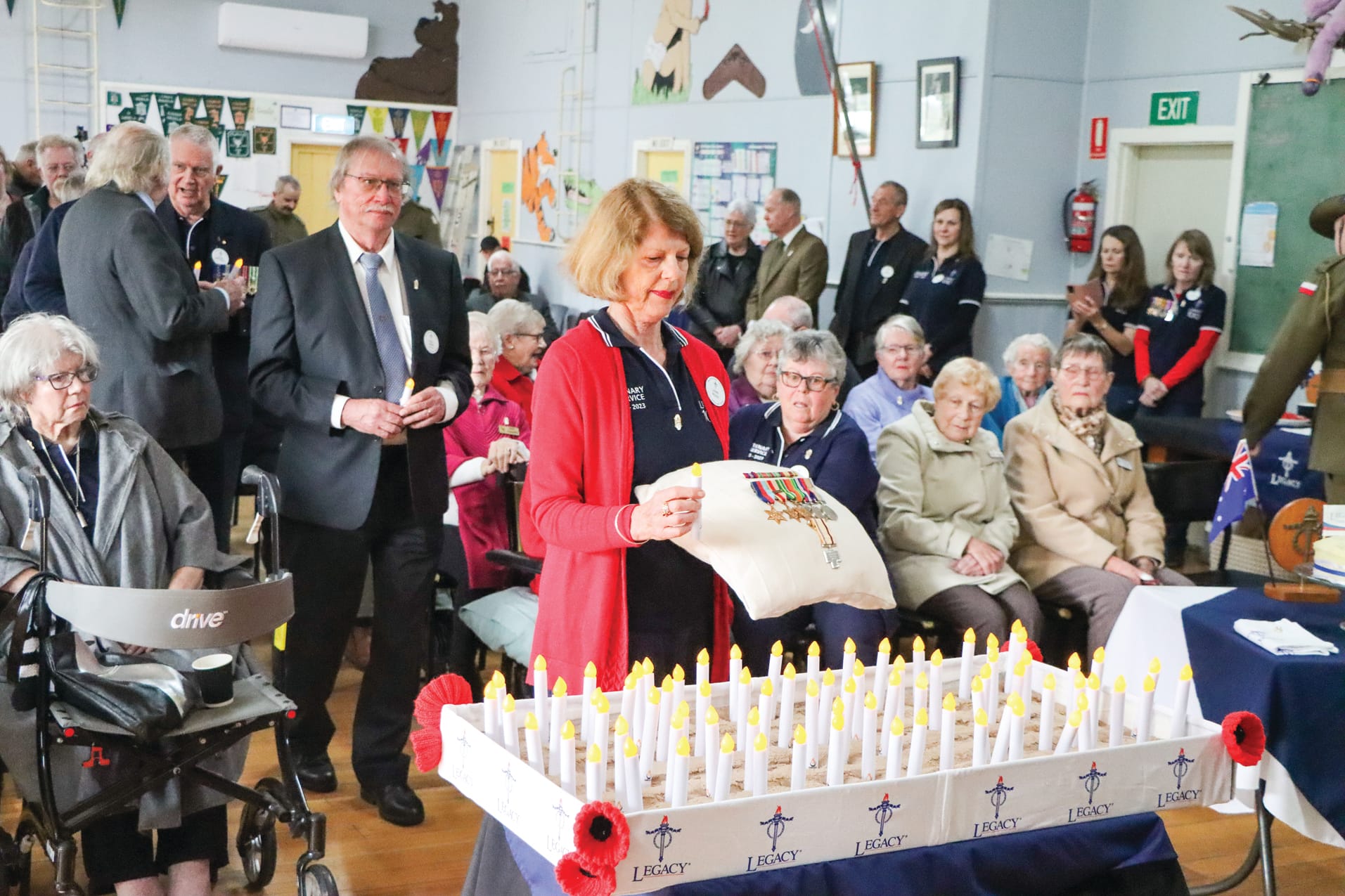 Proud legatee Jane Ross pays her respects at the ceremony to mark 100 years of Legacy. A48_3723