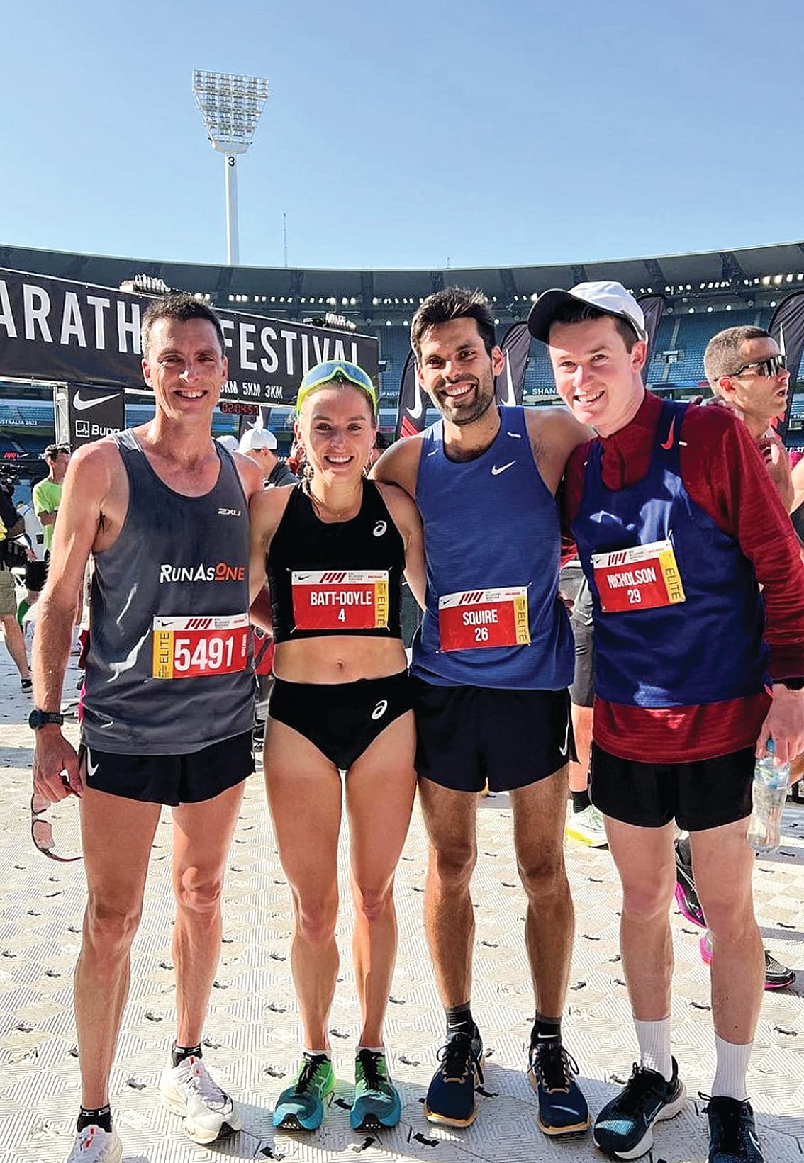 Luke guides Izzi to marathon glory