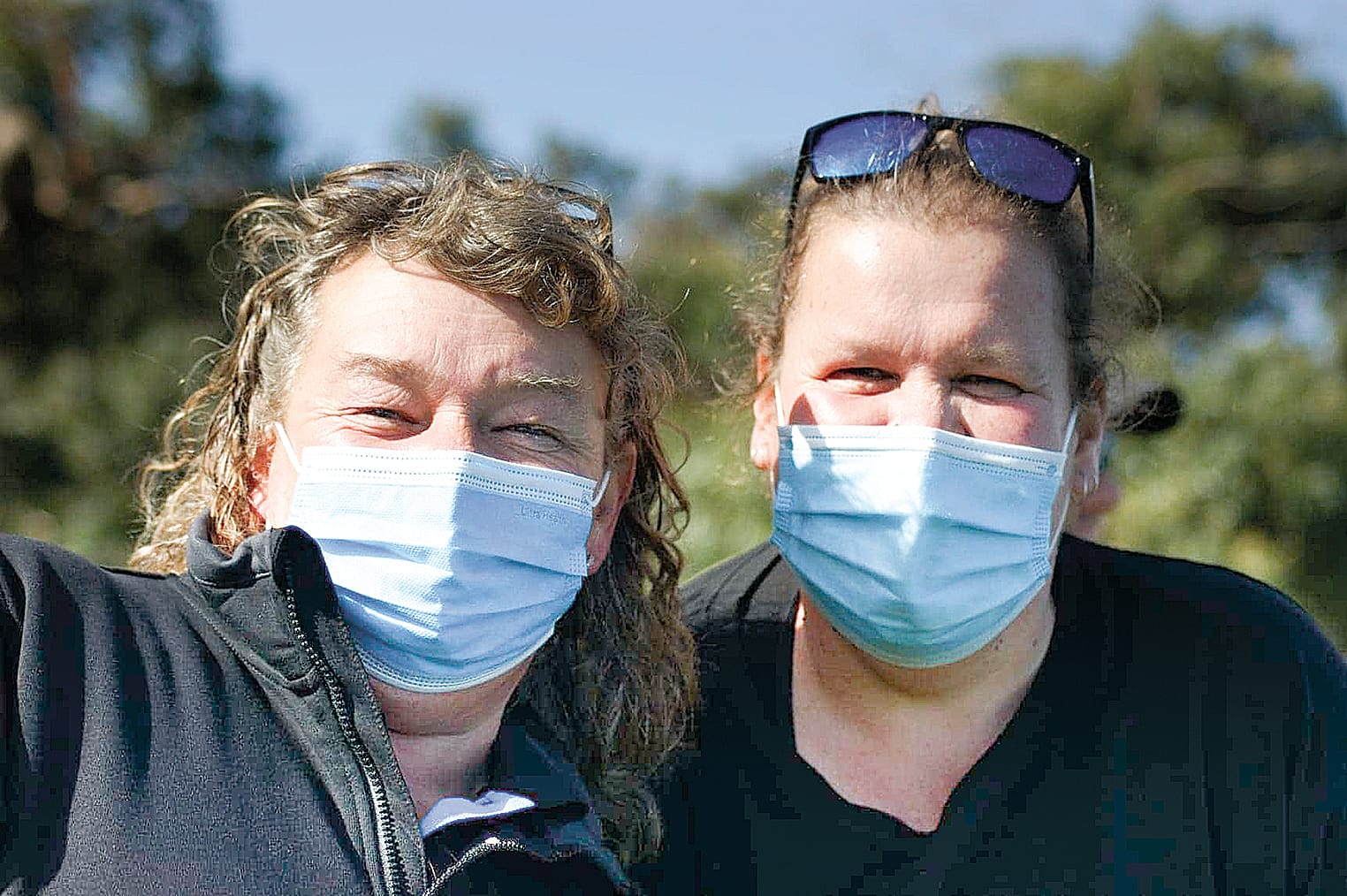 Mandy and Mel of Wonthaggi Clay Target during COVID times.