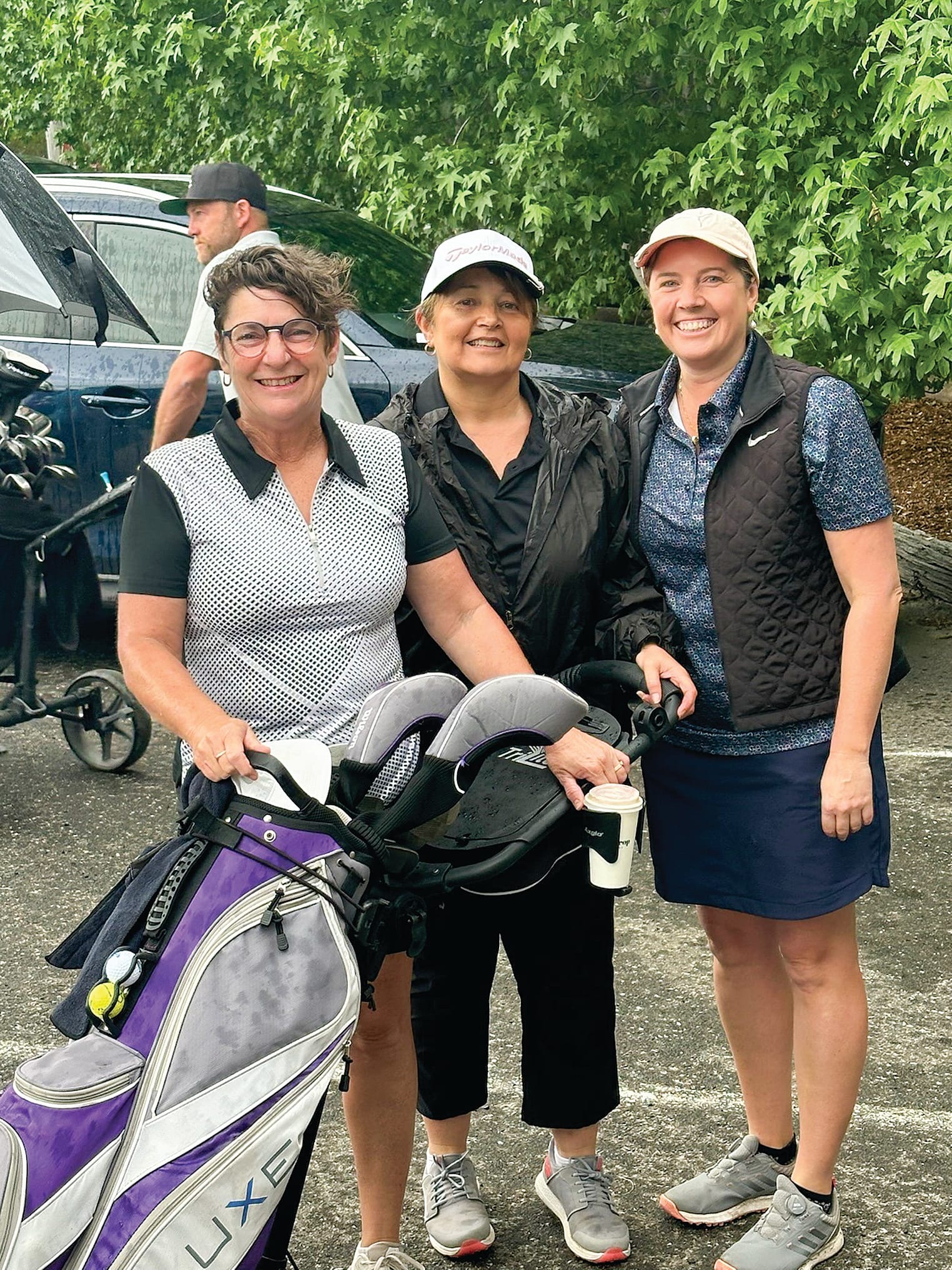 Karen Davis, Sharron Williams and Donna Brosnan enjoying the BCH Ball Drop and Ambrose Golf Day.