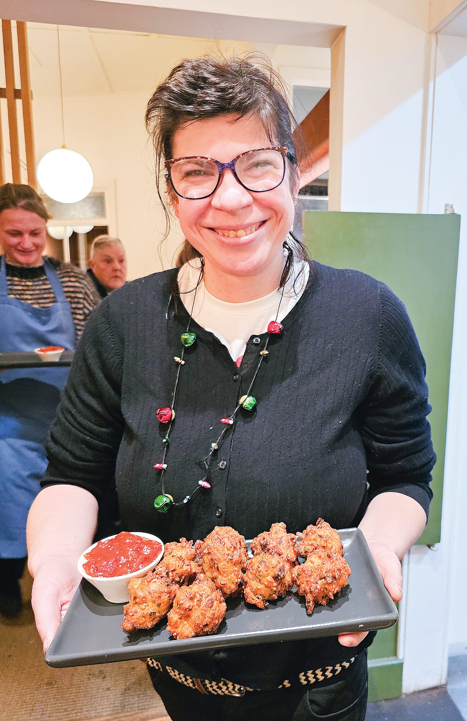 Jessica shows off the delectable treats that were on offer.
