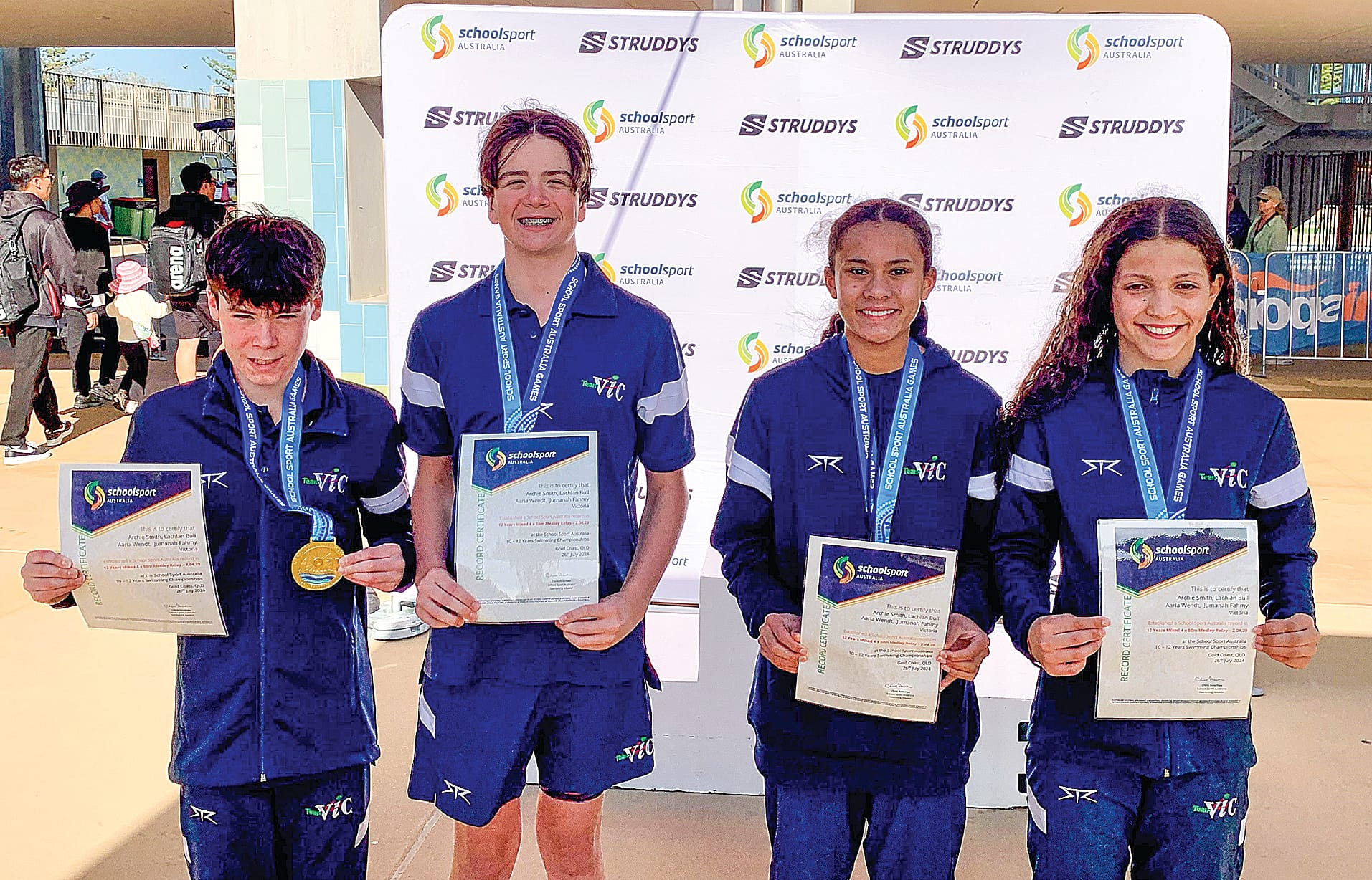 Archie’s and his teammates who broke the national record last week.