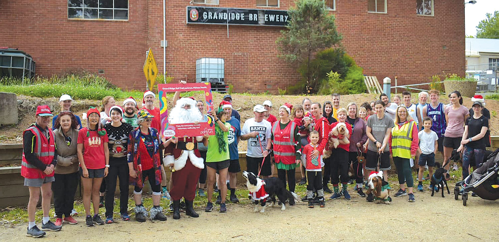 The parkrunners enjoyed a Christmas celebration in 2023.