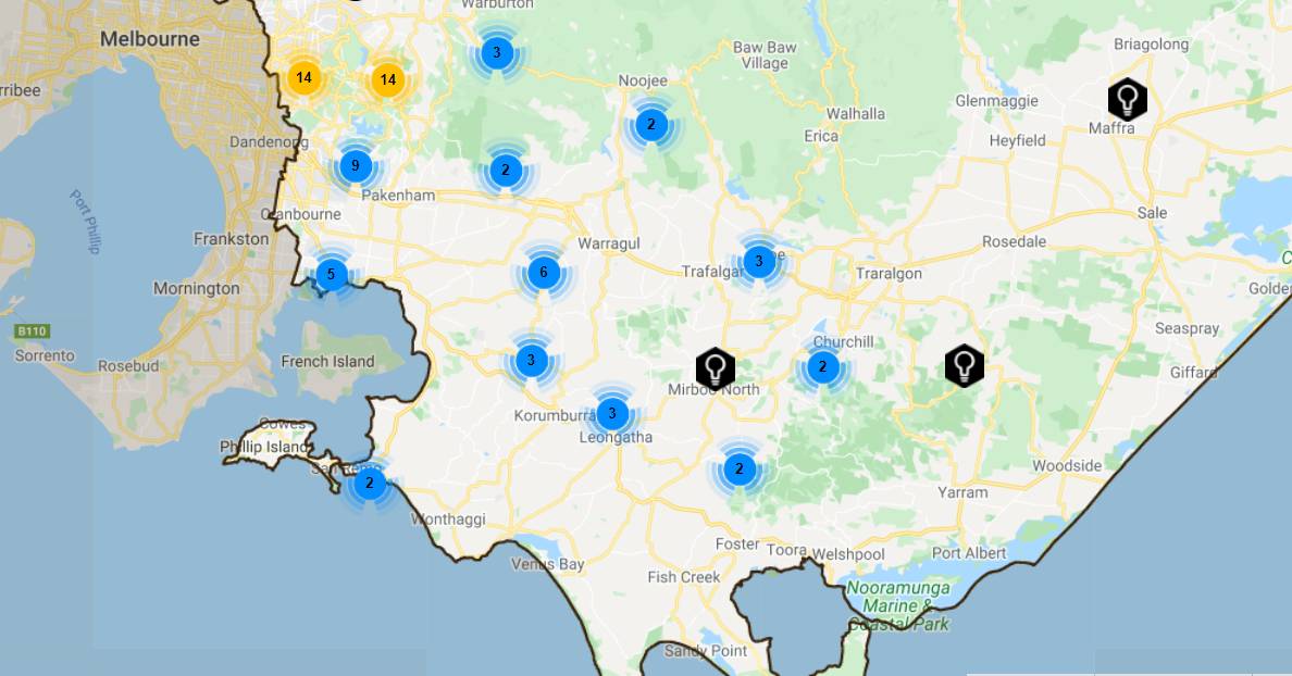 Almost 6000 properties without power; estimated to return by 1pm