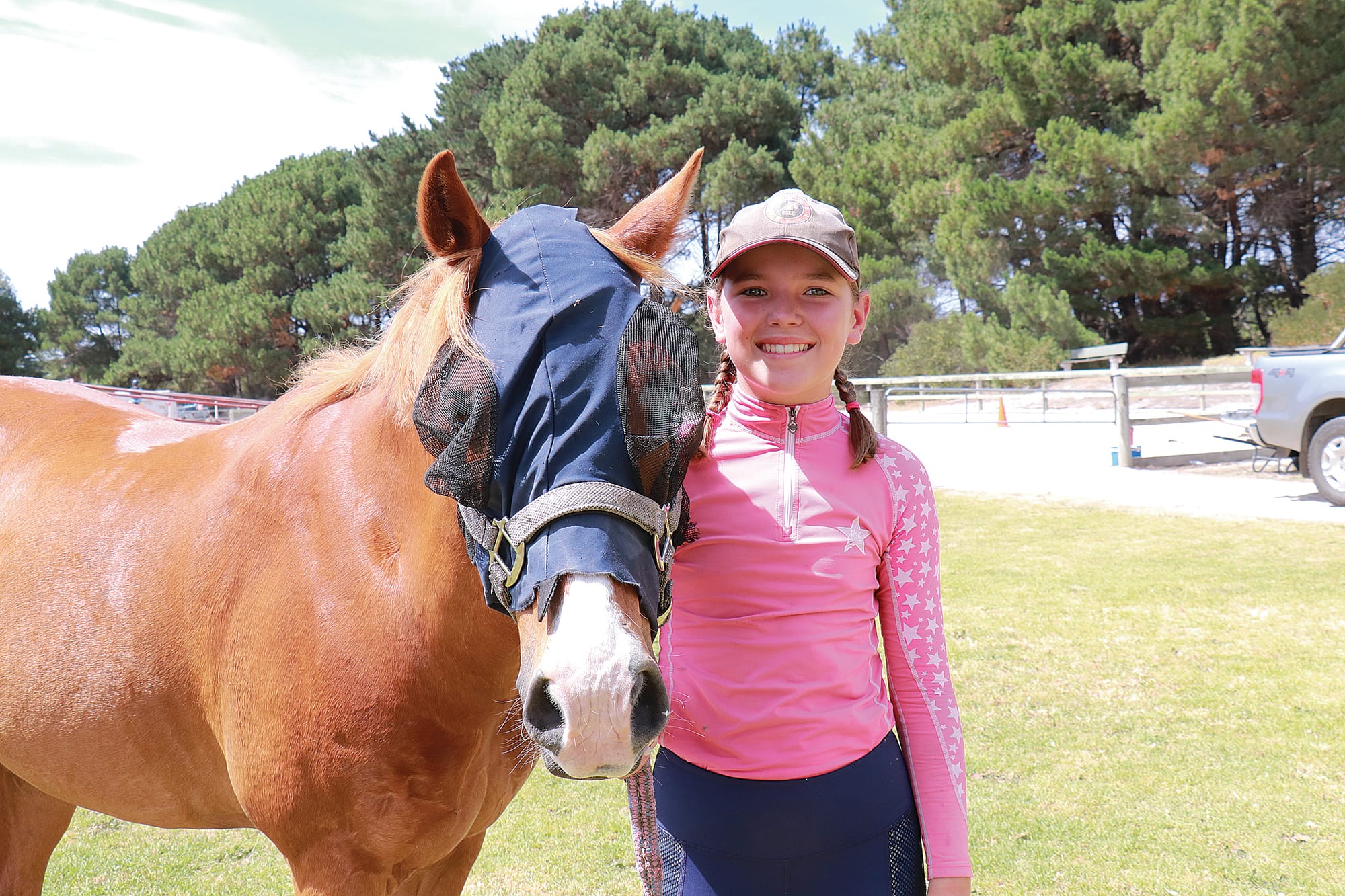 Finn and Frankie of Langwarrin particularly enjoyed the showjumping, noting it had been a great camp. Finn was joined at the camp by mum and sister Safari. C04_0225
