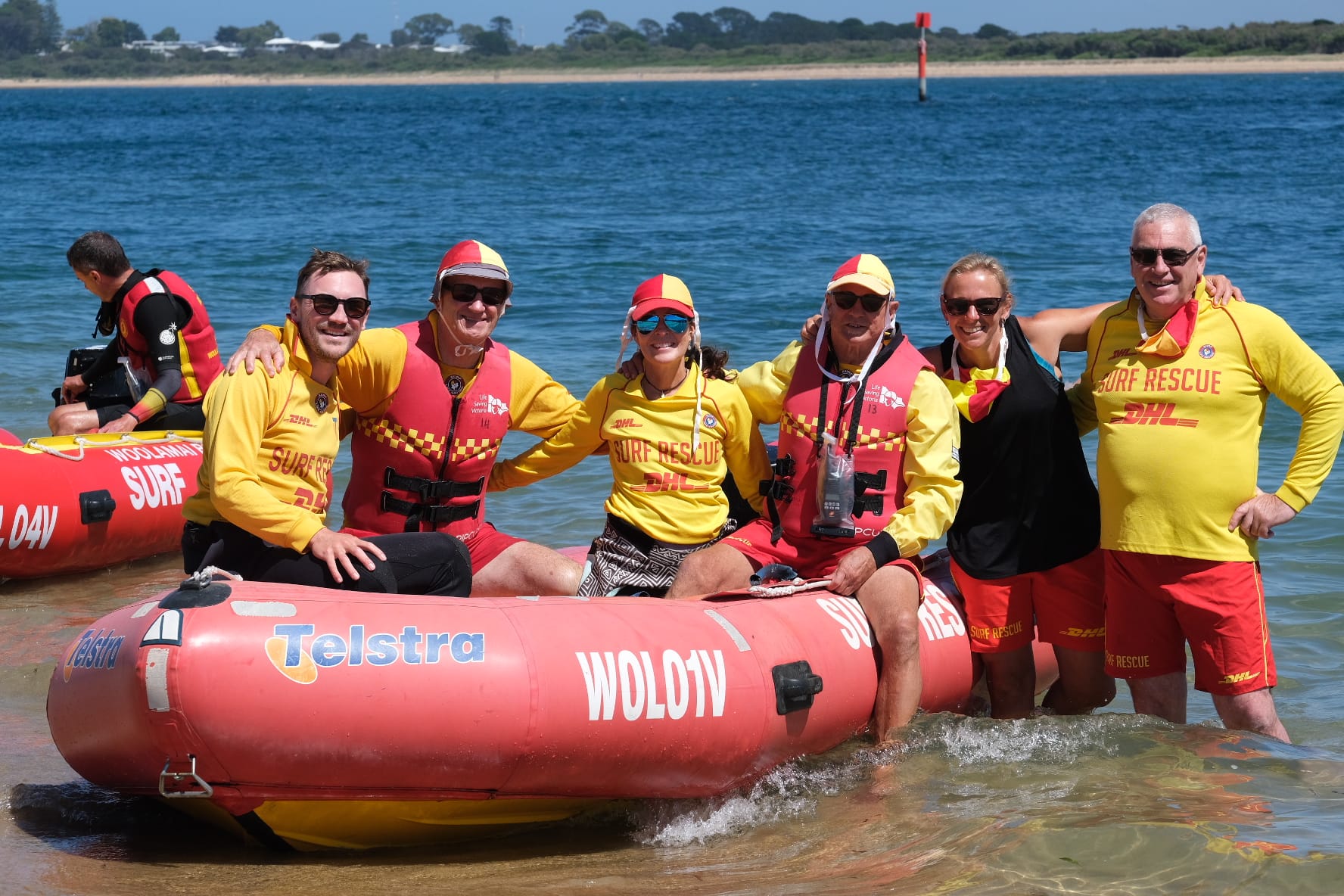 Woolamai Beach Surf Life Saving Club (WBSLSC) volunteers prep for the San Remo Channel Challenge.  
Photo: Snapshot Photography by Nici Cahill
