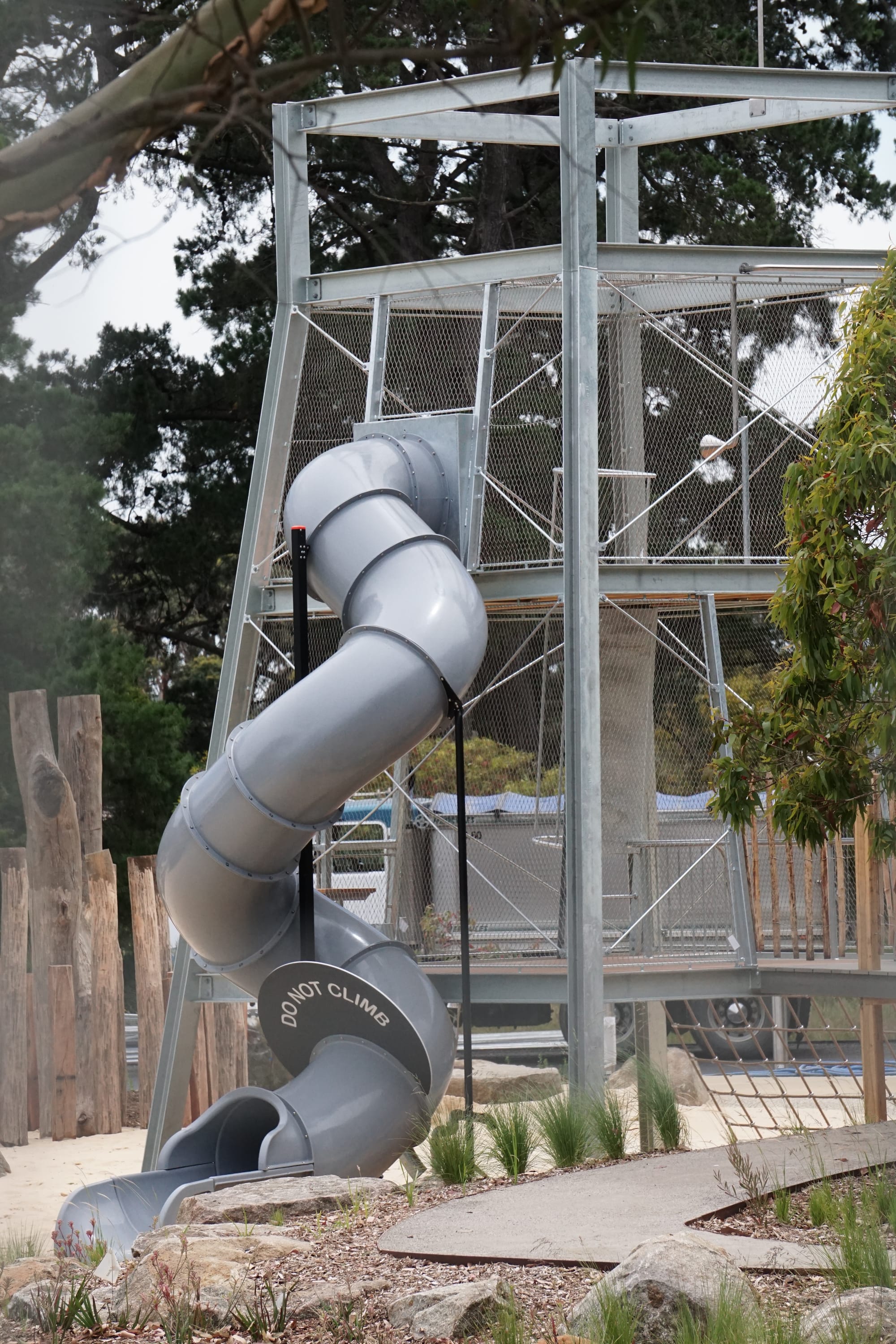 The mine themed slide tower is just one of many new prominent features of the upgraded Guide Park.