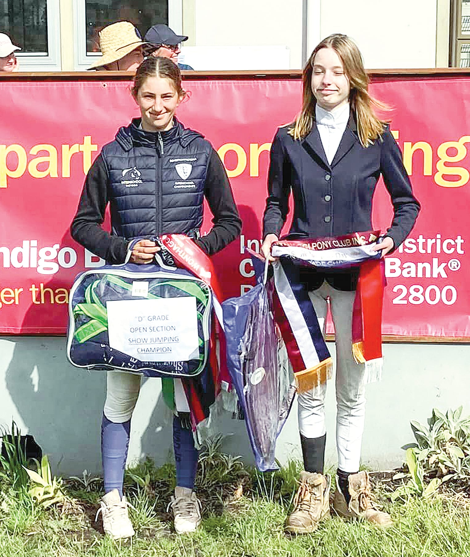 Open D grade Champion Ava Kennedy and Reserve Champion Chloe Fulkerson.