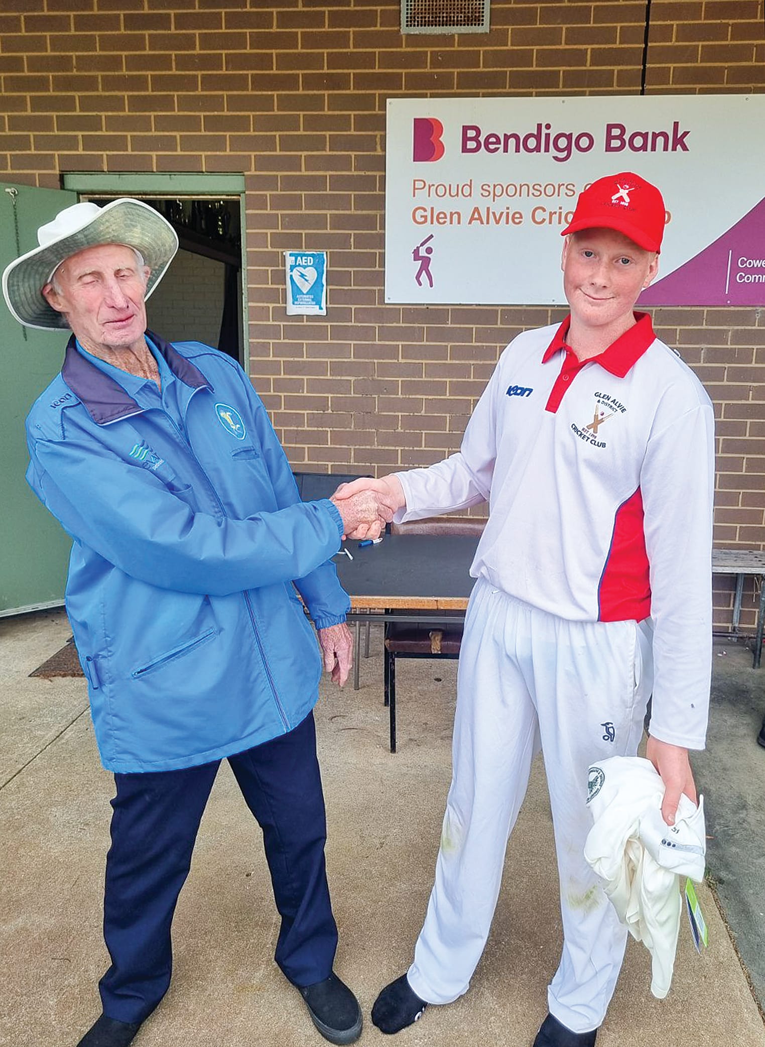U15 player awarded Man of the Match: Jack Brown Glen Alvie 50 retired with umpire Micheal Heenan. 