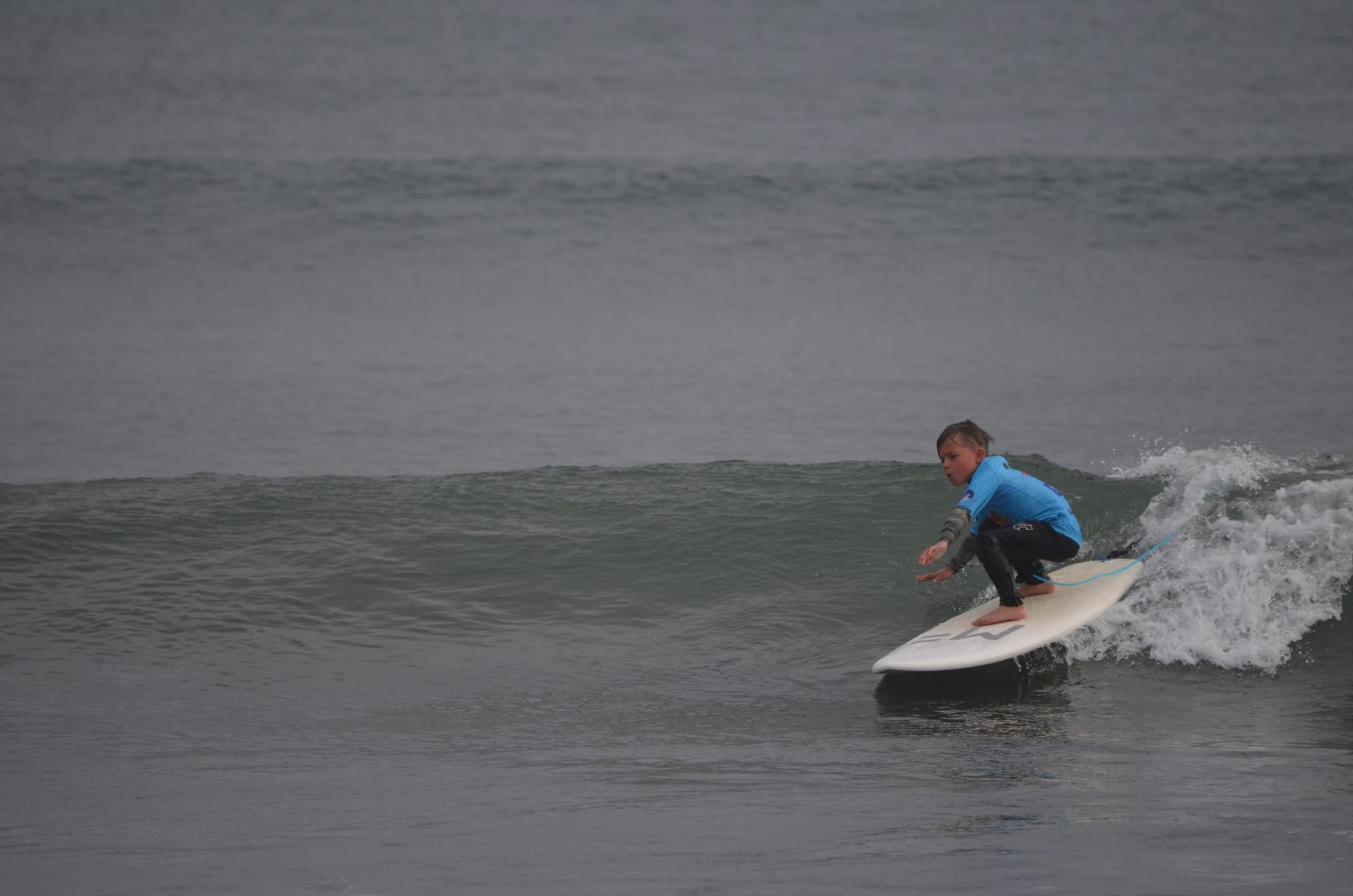 PIBC grom Max Dunham showed great enthusiasm at Shelley Beach. Photo: Deb Leonard