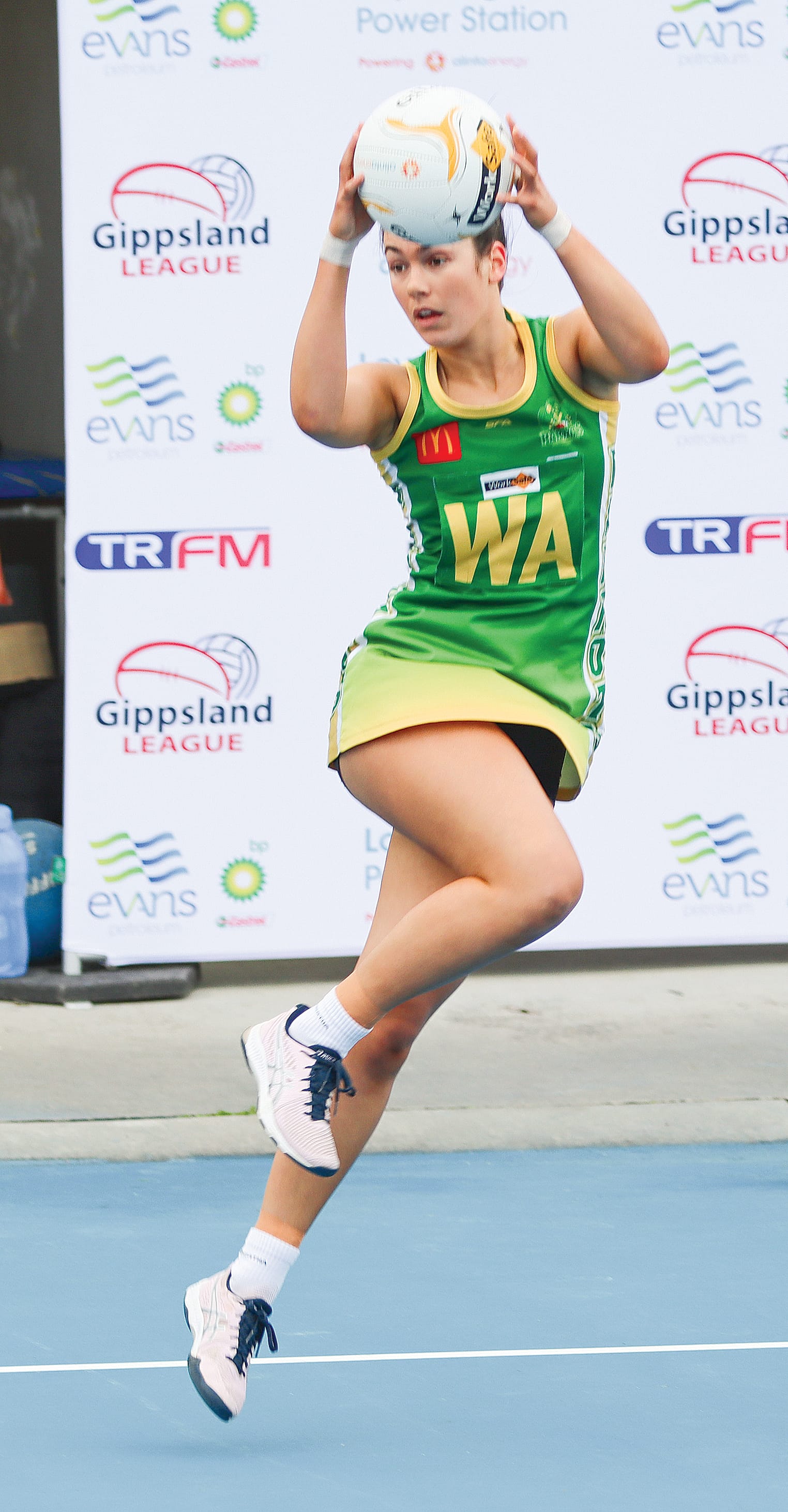 Taylah Brown soars for the Parrots A Grade. A34_3822