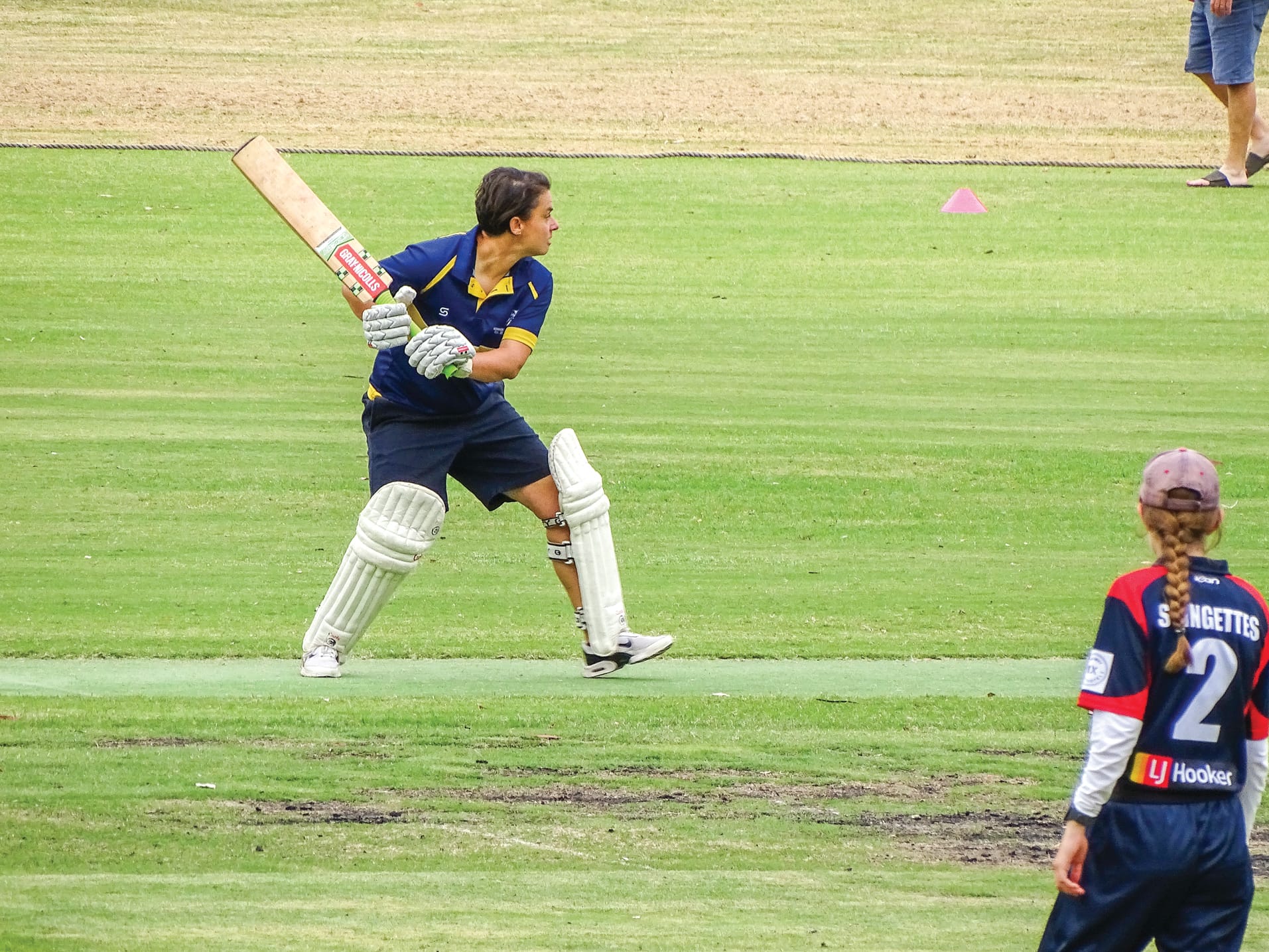 It was a strong batting performance by Kathy Zacharopoulos during Sunday’s match.