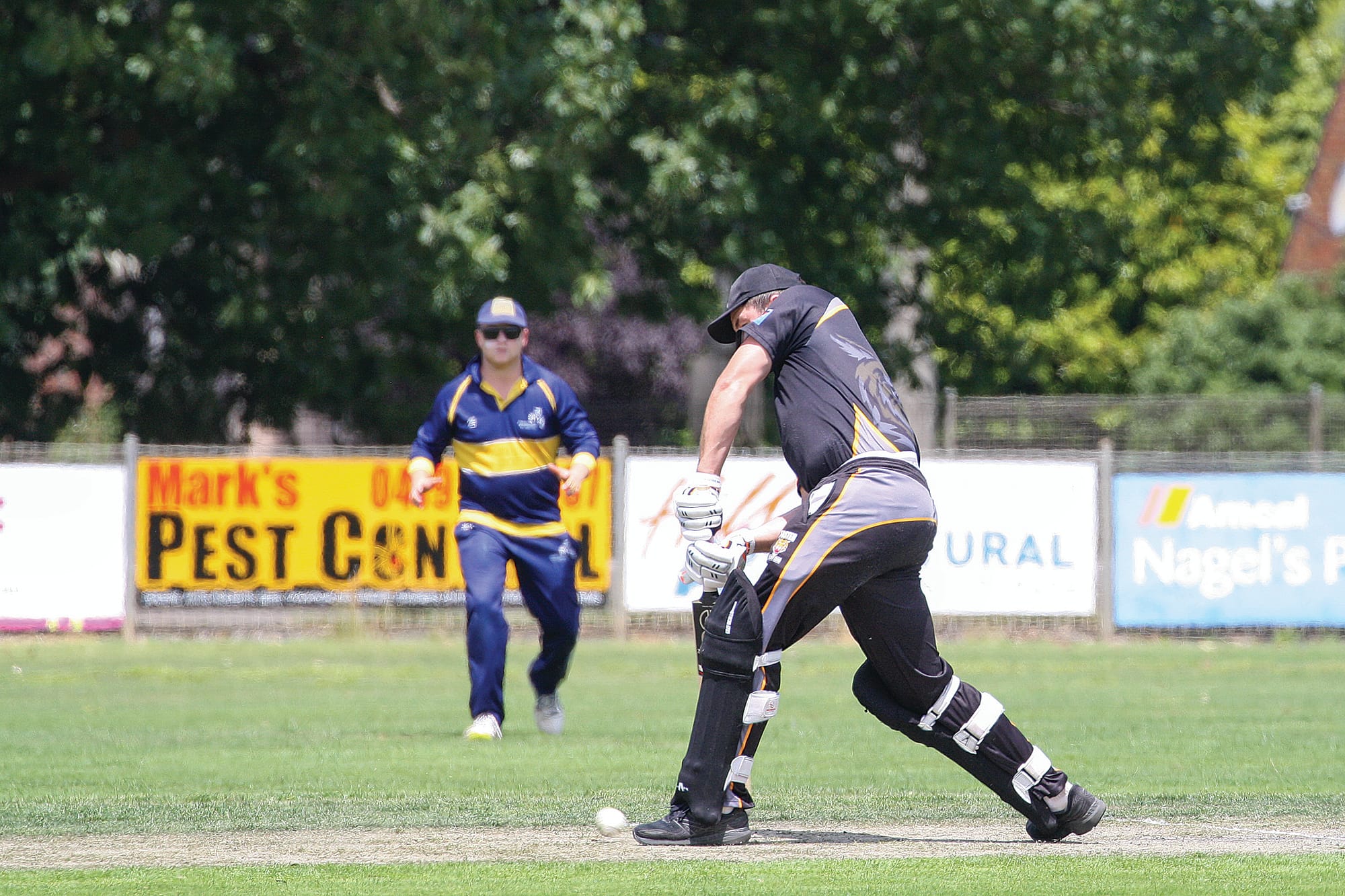 It’s a tough shot for Foster’s Jake Staley.