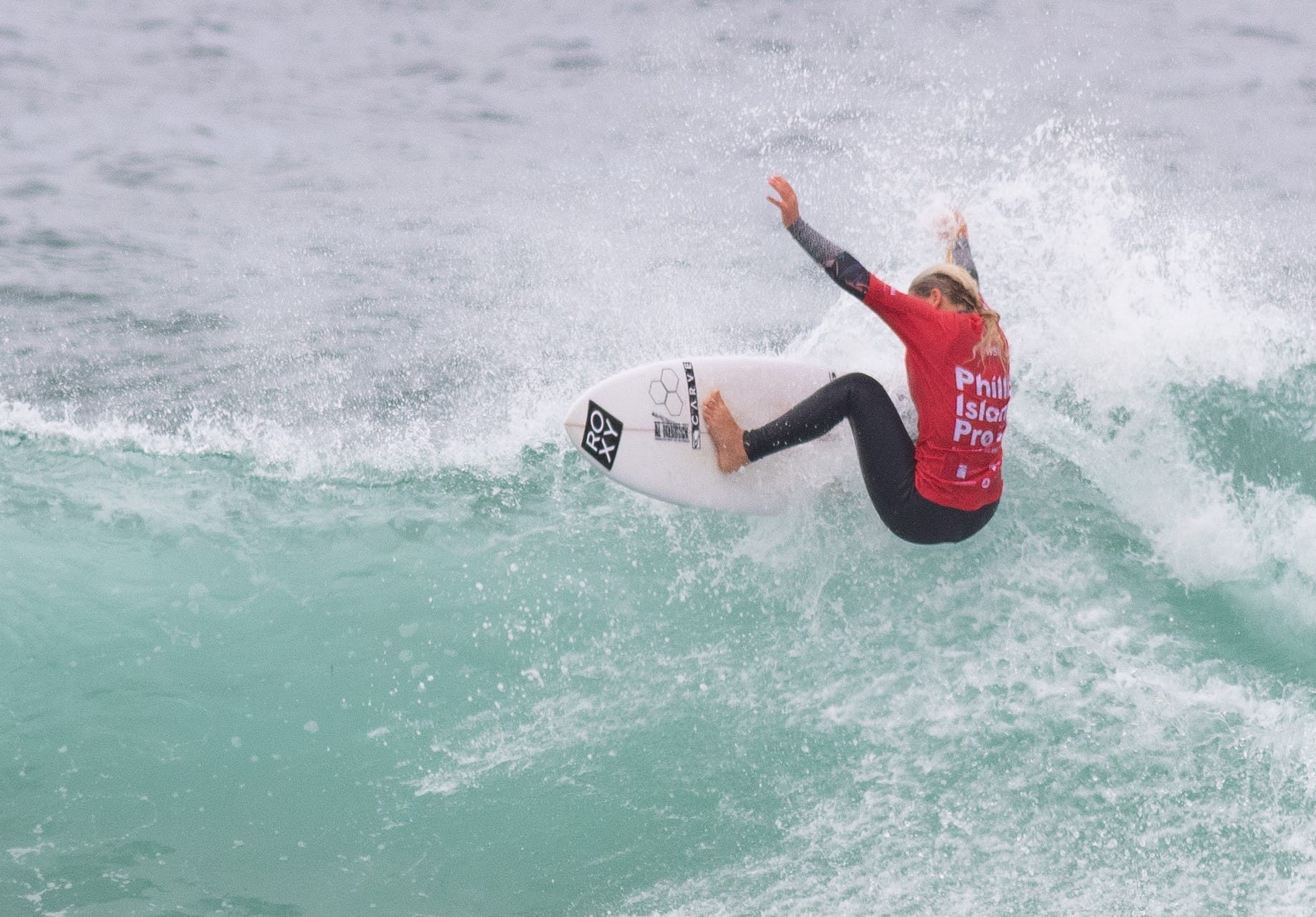 Woolongong 16-year-old Zahlia Short has progressed to her first QS final at Cape Woolamai on Saturday. Images courtesy of Surfing Victoria.