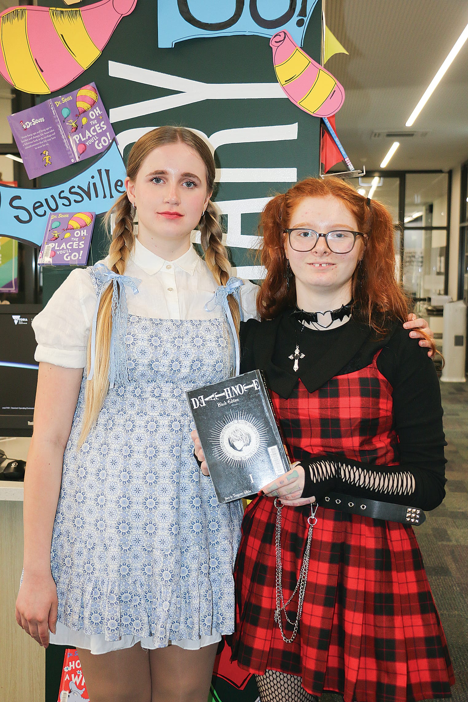 Bass Coast College’s Kelly Power and Indi Elliott were in costume for Book Week.