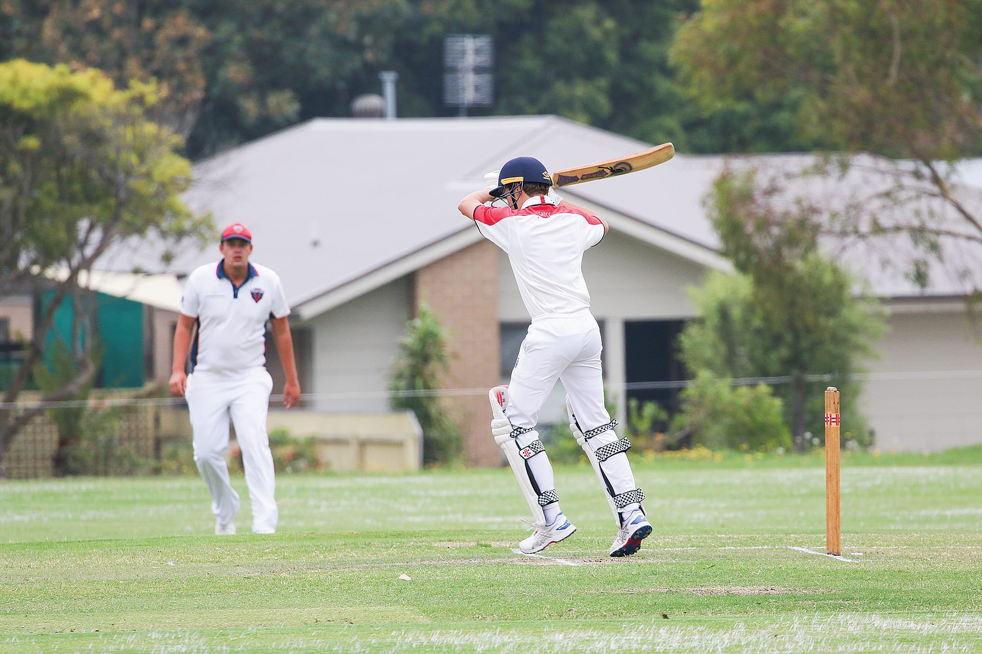 Glen Alvie’s Archie Moore on strike against Meeniyan in Leongatha & District Cricket