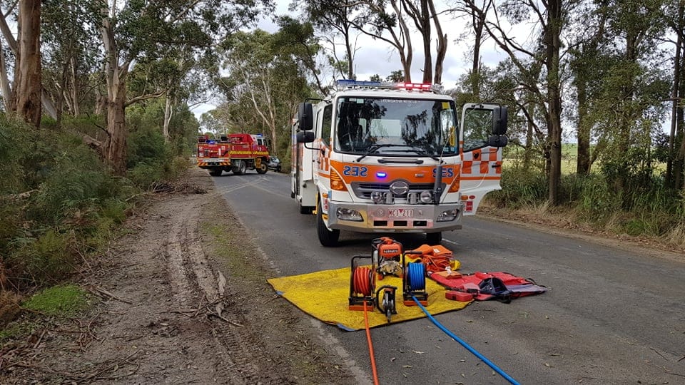 Garbage truck cleaned-up after tree smash