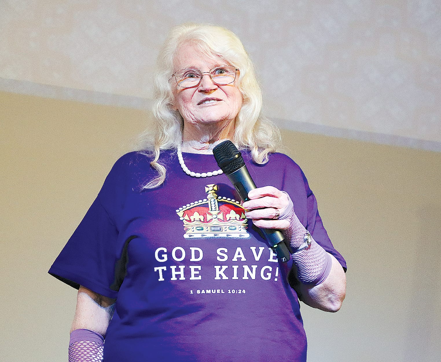 Local monarchist and lifelong collector of royal memorabilia, Evelyn Chetland, speaks about Charles and the coronation. A44_1923