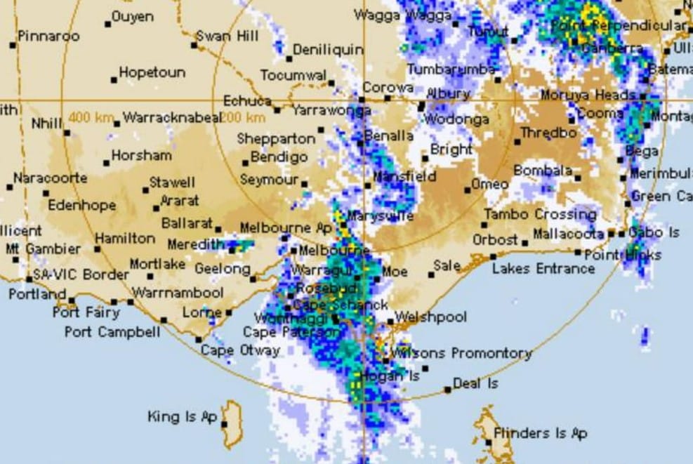 The rain band passes through Bass Coast and South Gippsland at around 1.30pm on Friday, clearing the way to a generally fine weekend, but there's more rain on the way Wednesday and Thursday next week.
