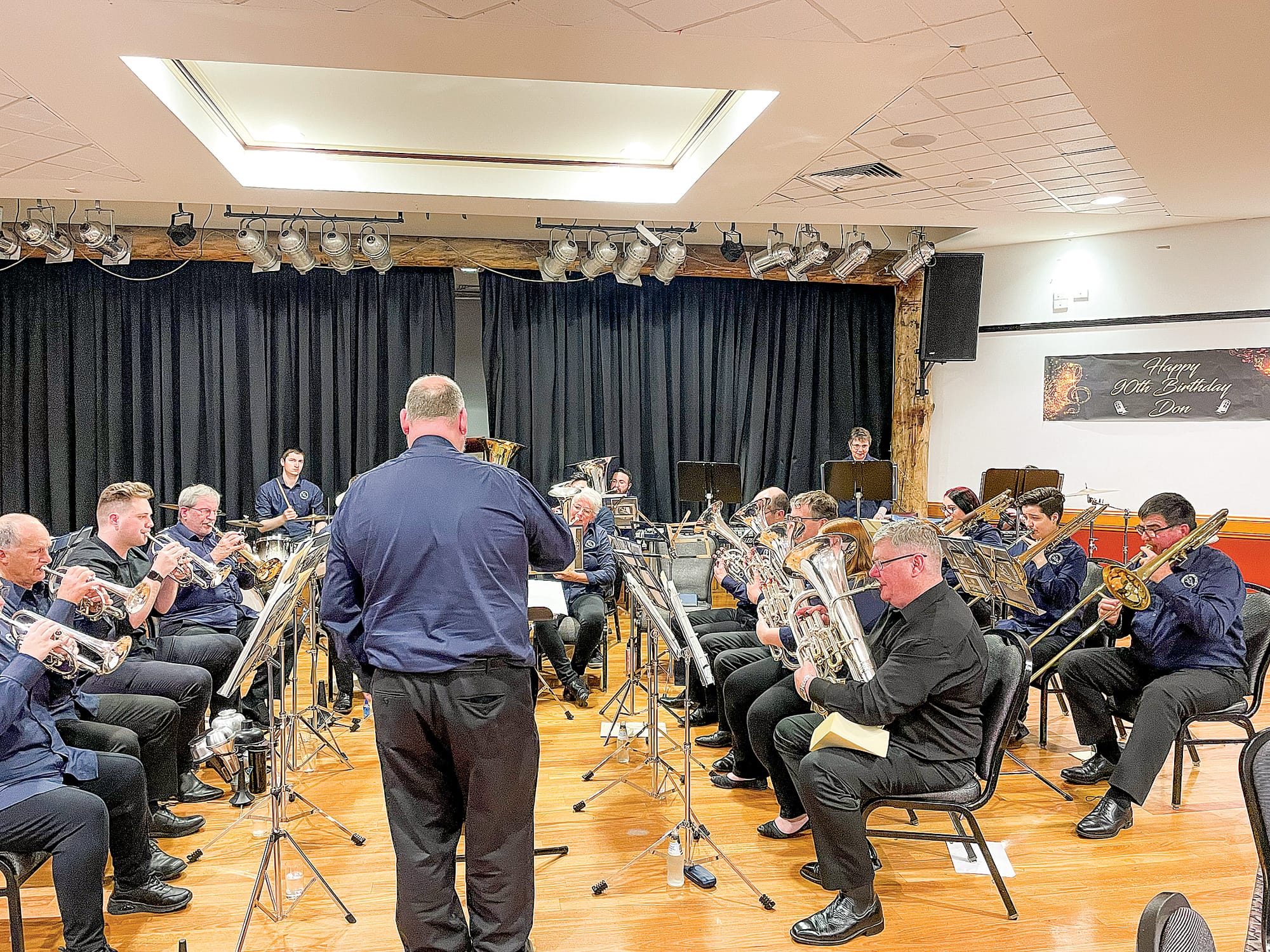 Wonthaggi Citizens’ band plays for Life Member Don Edwards’ 90th birthday celebration.