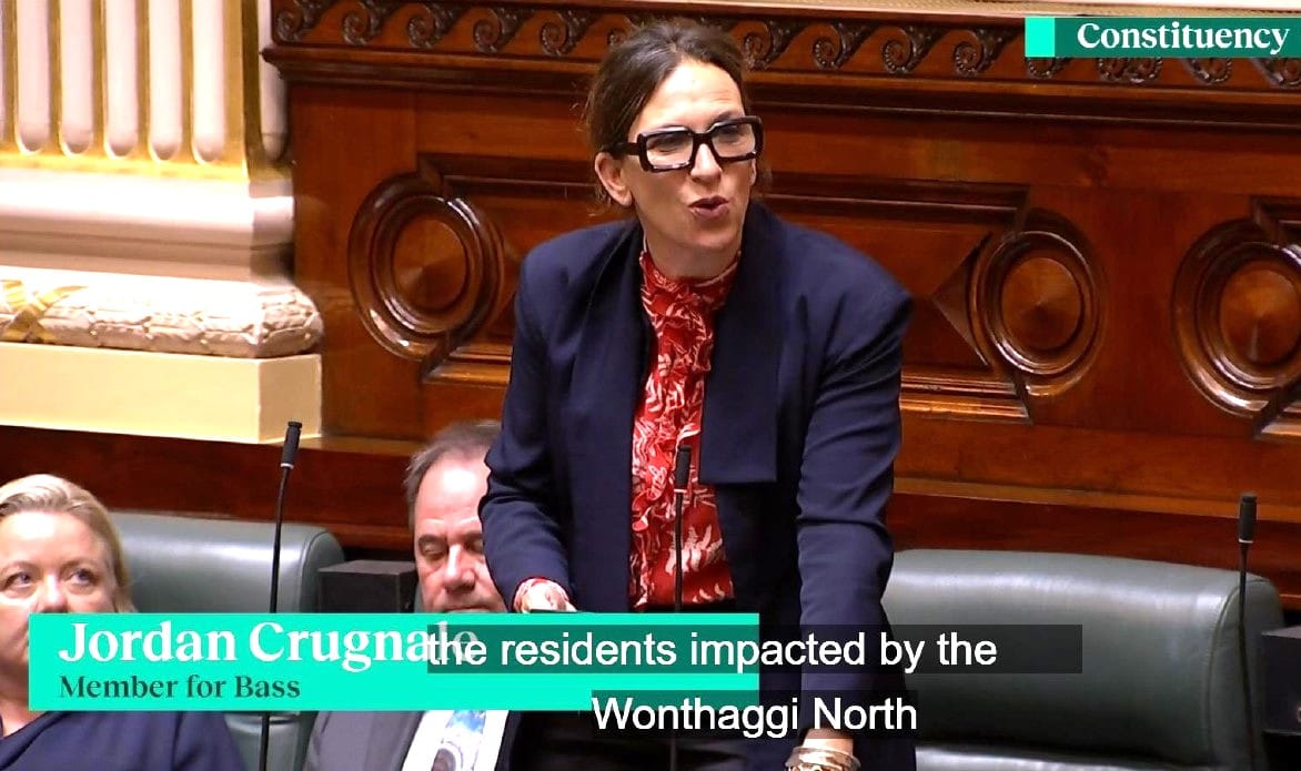 Jordan Crugnale raises Wonthaggi 'contamination' risk in State Parliament