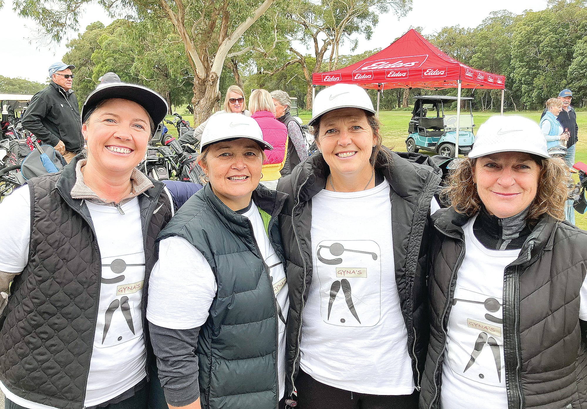 Elders Korumburra and Leongatha branches will host this years tenth annual golf event which has raised more than $200,000 since 2014 for local families in need and medical charities. Donna Brosnan, Sharon Williams, Jenny McRae and Karen Davis, one of the few lovely ladies’ teams playing on the day for Elders South Gippsland Annual Charity Golf Day.