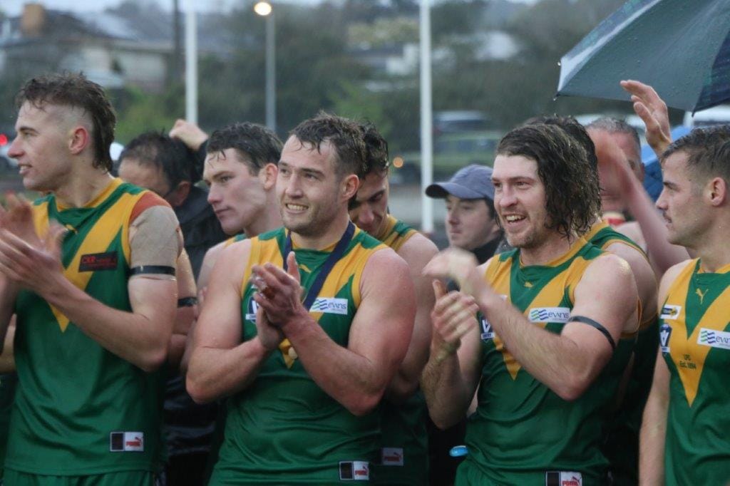 Leongatha captain Tom Marriott capped off a great year in 2022 with the umpires' votes as best player in the grand final. Defender Cade Maskell won the Stan Aitken Medal as the other best player.