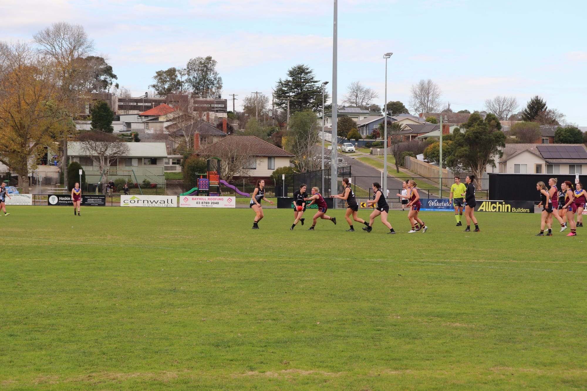 Immy Bradford considers her options inside 50. 