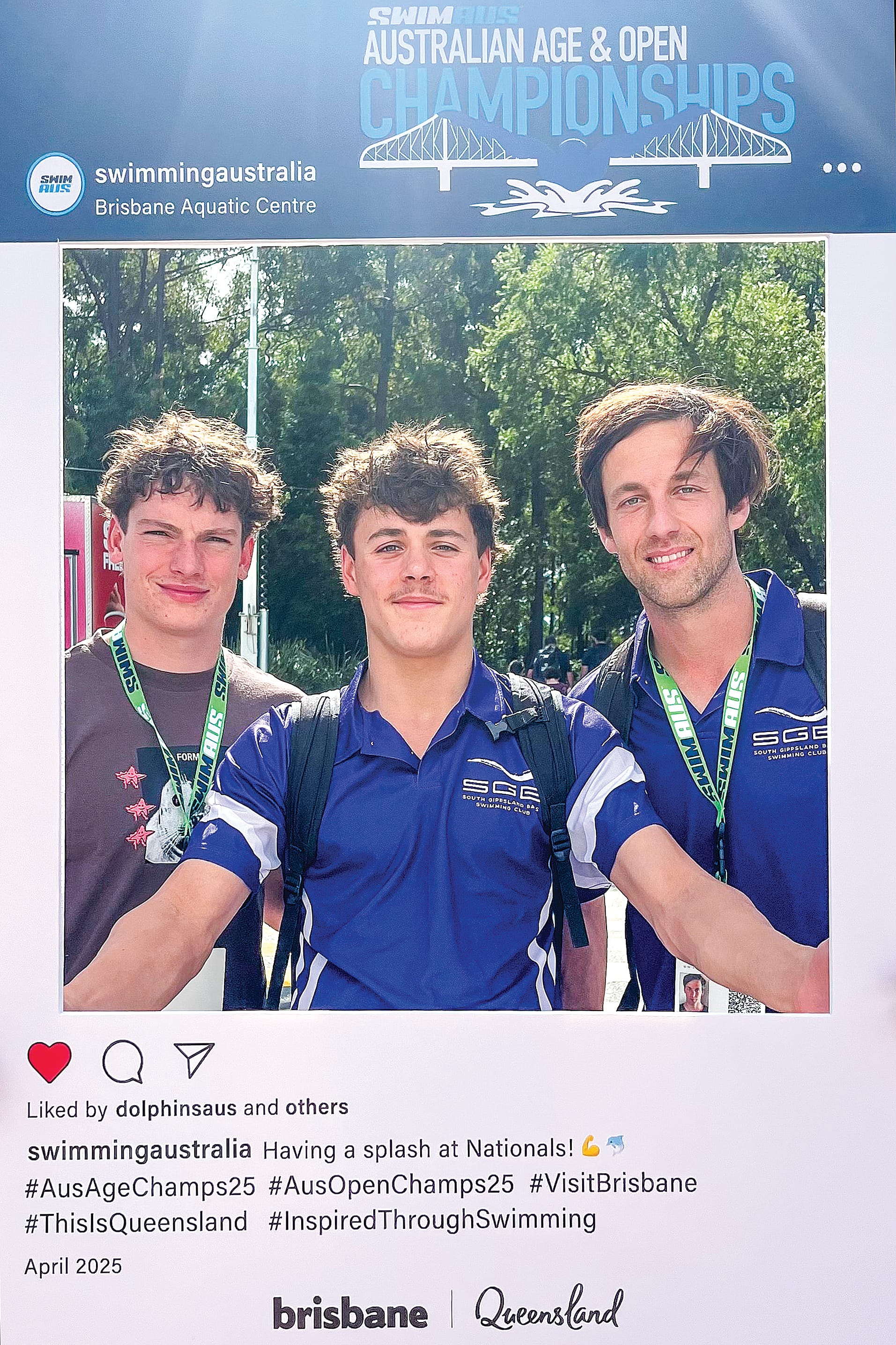 Mostyn and Zac with coach Dylan at the Championships.