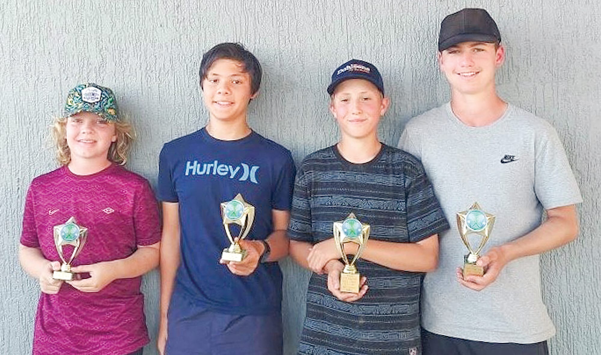 Lyon & Bair Cafe 14&U boys doubles: Ethan Langstaff (Leongatha) and Eamon Archibald (Korrumbura) def Archer Commadeur (Leongatha) 6-1.