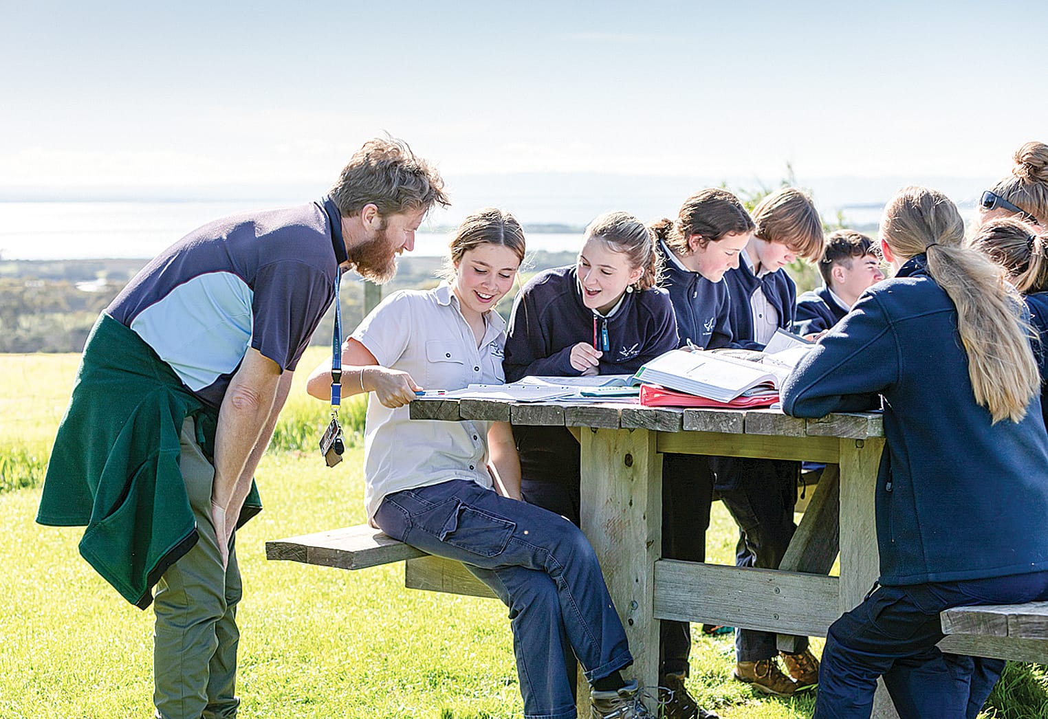 Year 9 teacher Steve Scott believes the outdoor location near the Year 9 Environmental Centre is the best classroom in the world.