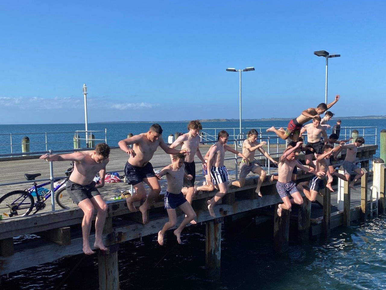 Schoolies having some good, clean fun at Cowes, not so the older Toolies who have created a nuisance on roads.