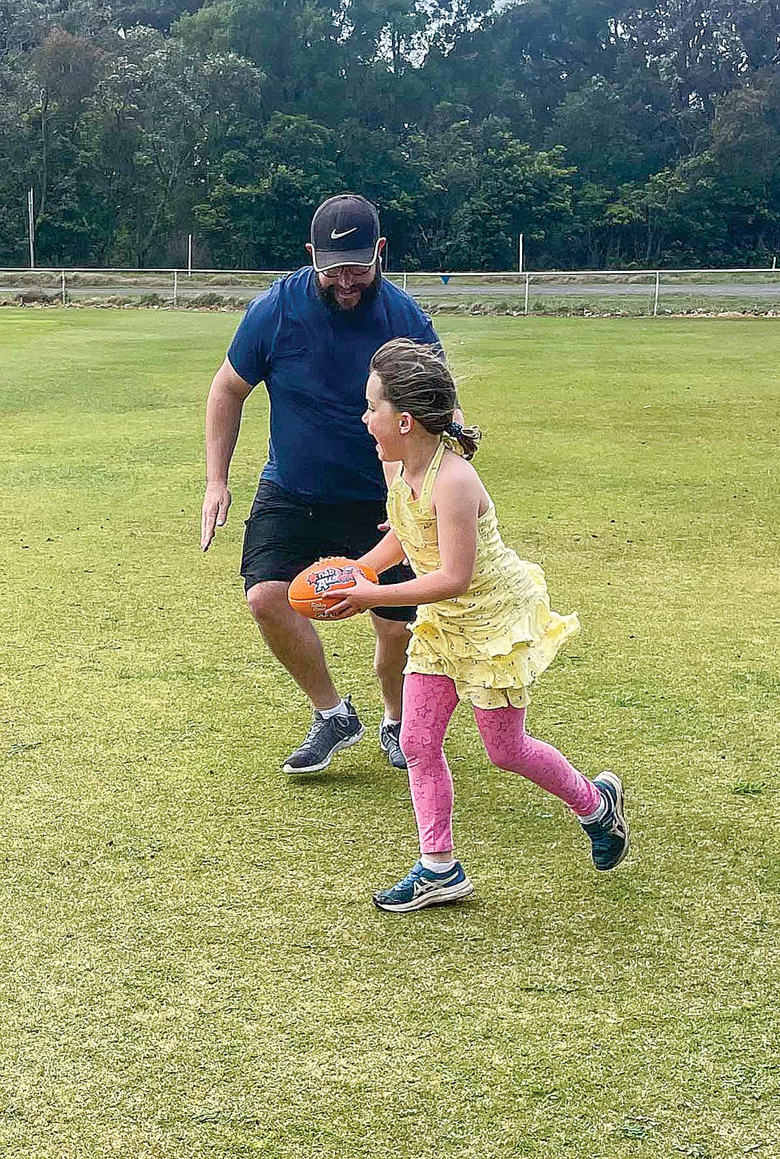 Sean Linehan and daughter Alice having fun.