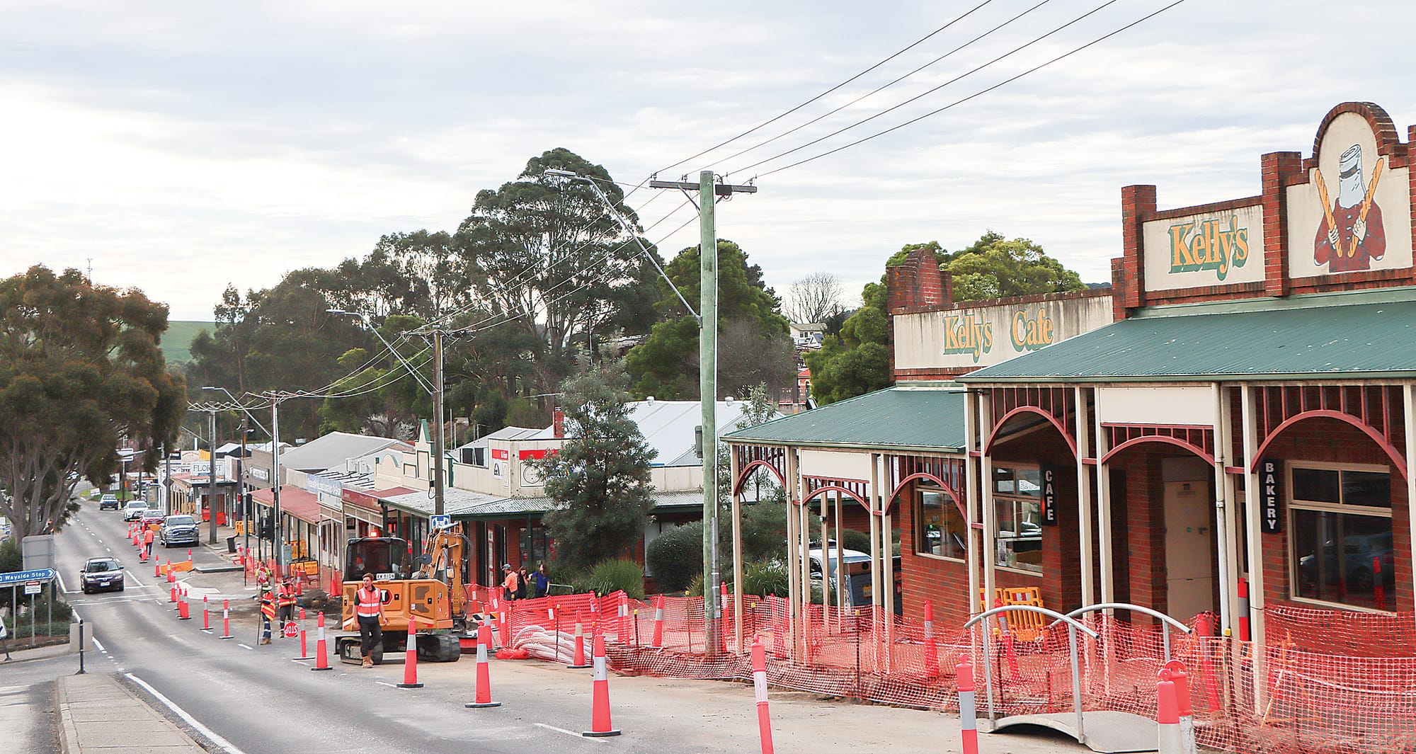 Streetscape works continue in Korumburra’s Commercial Street. A08_3424