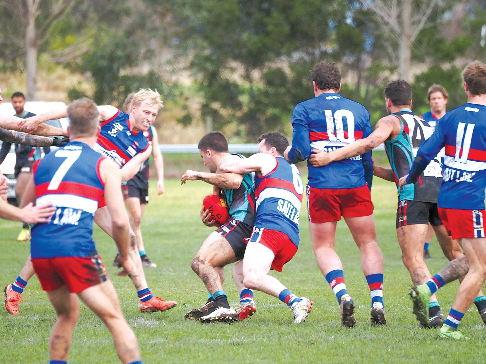 Mark Collison takes his Cora Lynn player down.