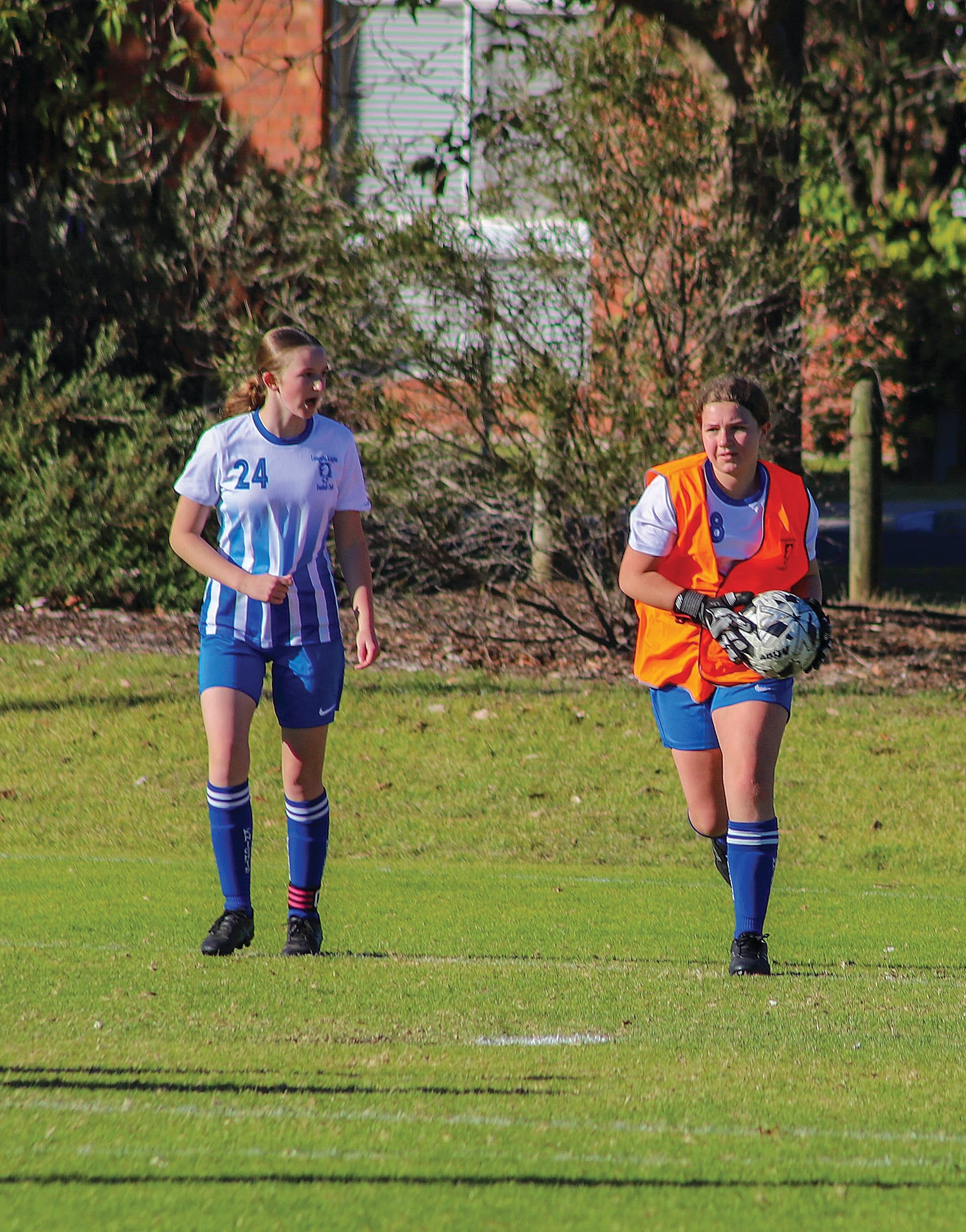 Goalkeeper Amy consistently performed against Phillip Island in the U15 Girls.