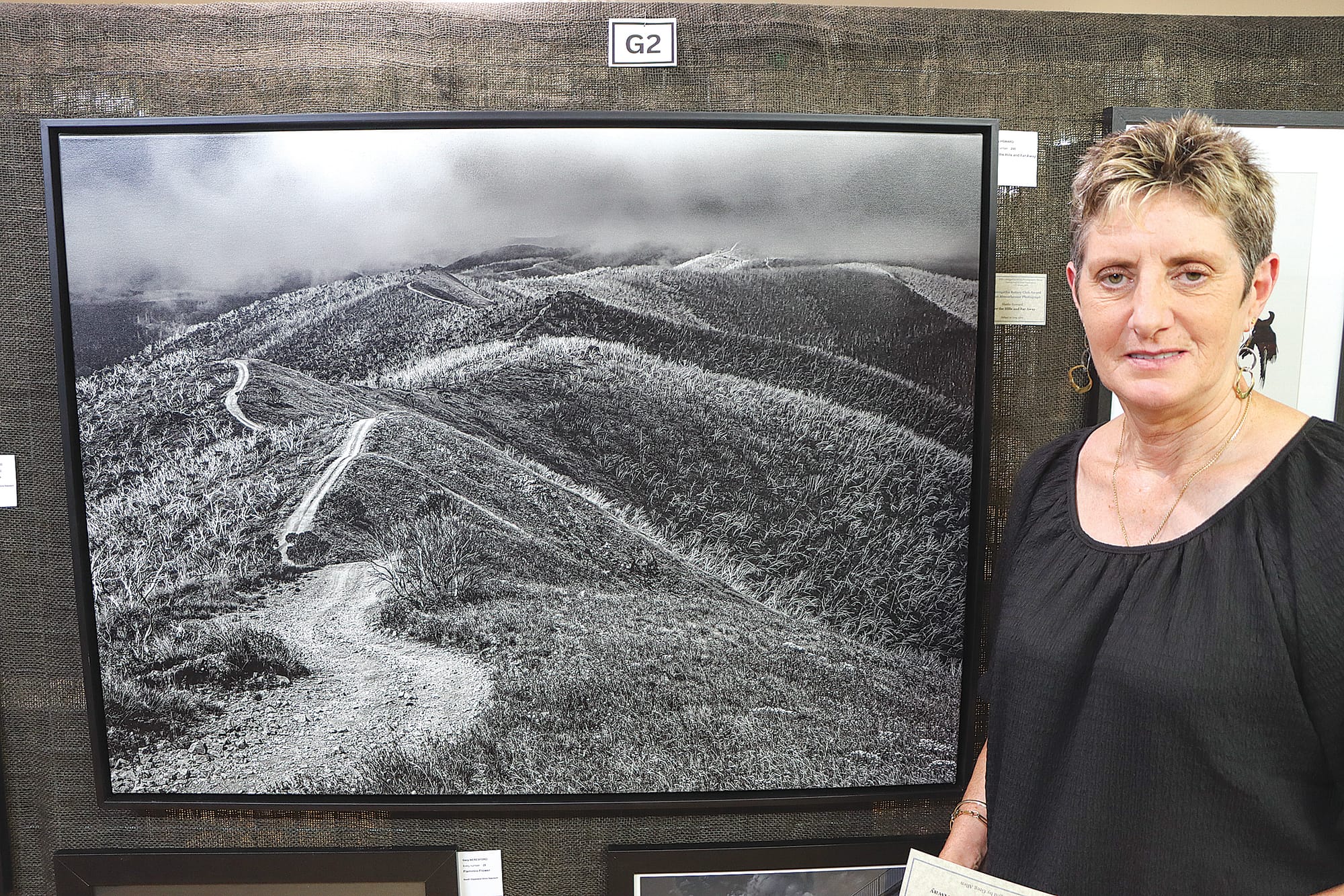 Sherie Howard with her spectacular monochrome photo taken near Mount Hotham. A13_0325
