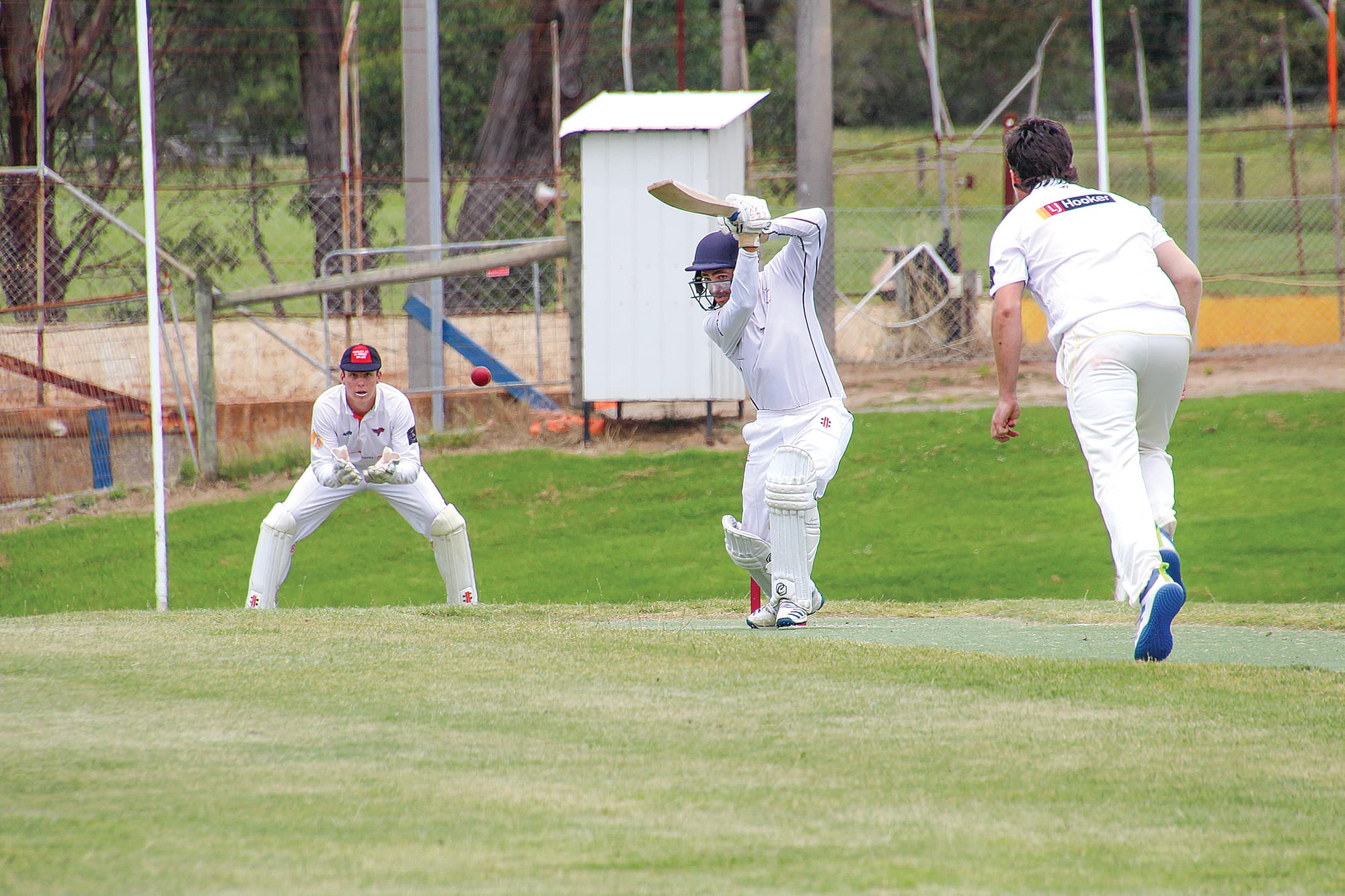 Bailey Henderson delivers a clean hit.
