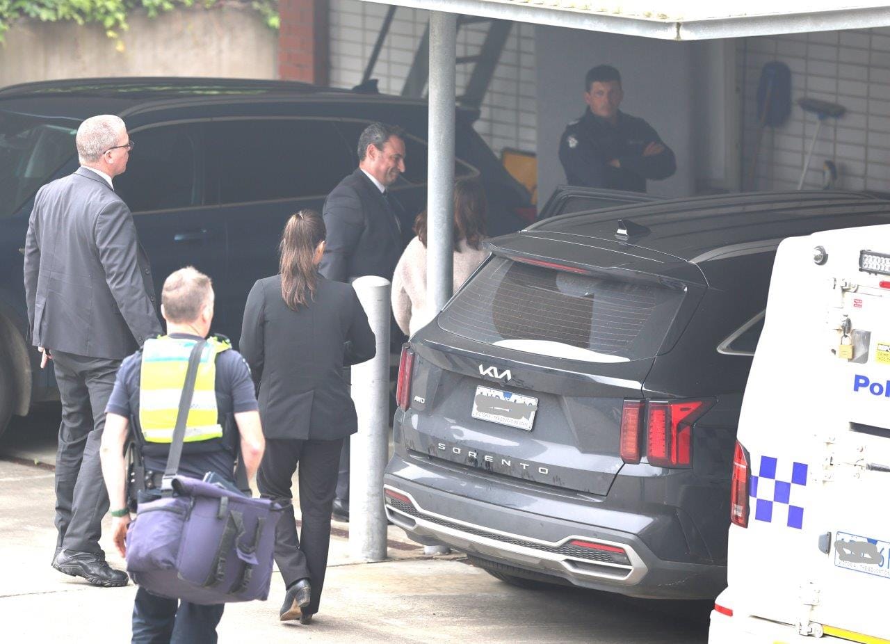 Leongatha's Erin Patterson was arrested by police today, Thursday, November 2 and brought across to Wonthaggi Police Station in the afternoon for questioning.