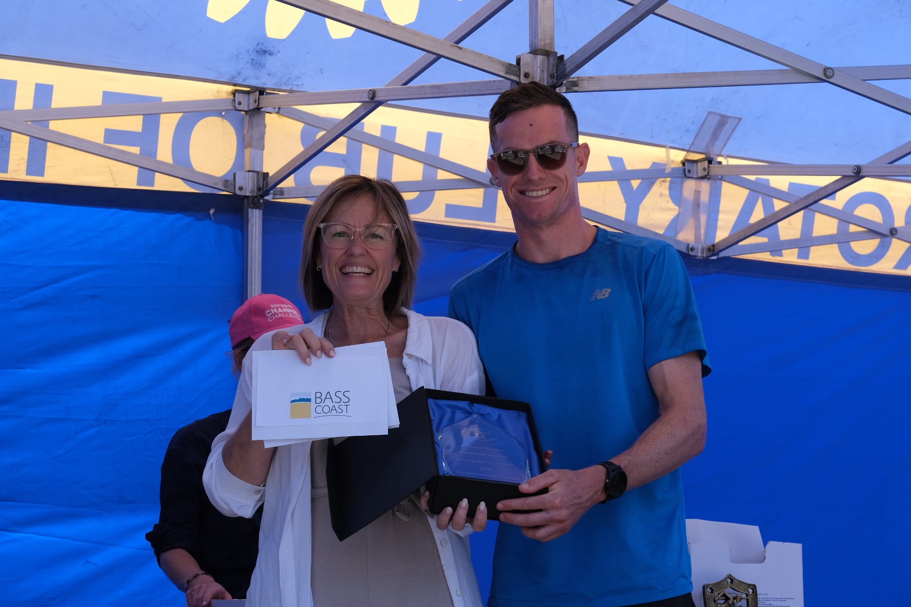 Bass Coast Deputy Mayor Cr Rochelle Halstead with winner Callum McClusky. 
Photo: Snapshot Photography by Nici Cahill. 